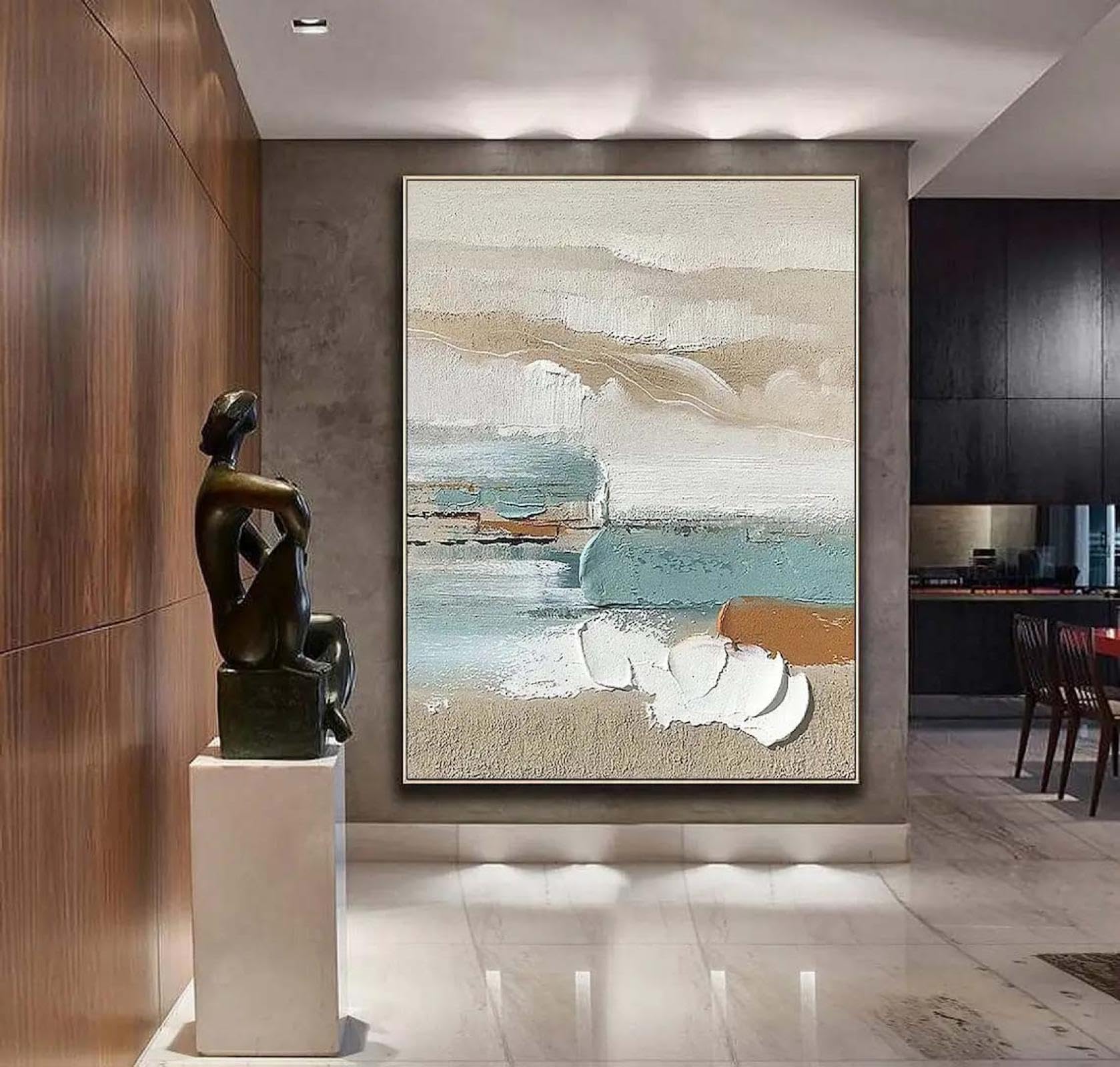 18meng Art Bunt Wandbilder Dekoration Wohnzimmer Schlafzimmer Abstrakt Kunstdruck Bilder 200x100 cm Groß XXL Leinwandbild Deko Wand Wanddeko Bild auf Leinwand Canvas Desing Ungerahmt