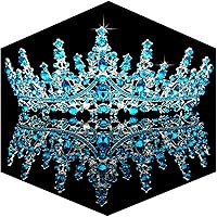 Vista 28 de TOBATOBA Tiaras de Cristal para Boda, Coronas de Cumpleaños para Mujeres, Diadema de Corona de Reina Real, Tocados de Princesa Quinceañera