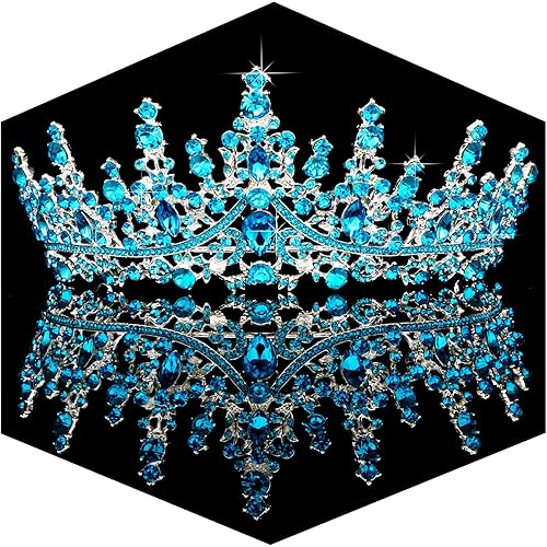 Miniatura 28 de TOBATOBA Tiaras de Cristal para Boda, Coronas de Cumpleaños para Mujeres, Diadema de Corona de Reina Real, Tocados de Princesa Quinceañera