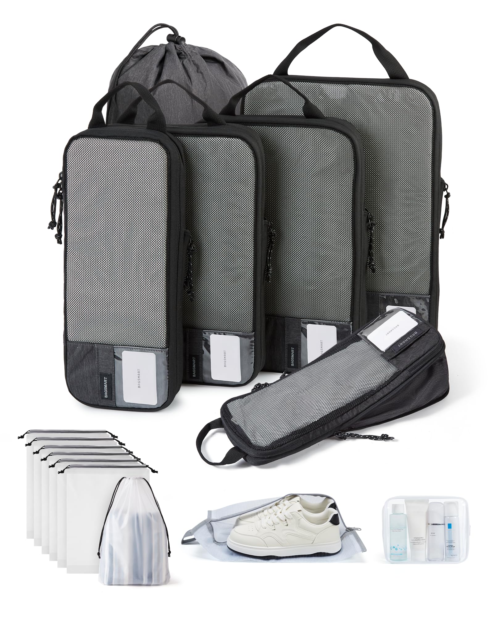 BAGSMART Compression Packing Cubes for Travel Essentials | 14 Set /6 Set /4 Set/2 Set, Lightweight, Durable