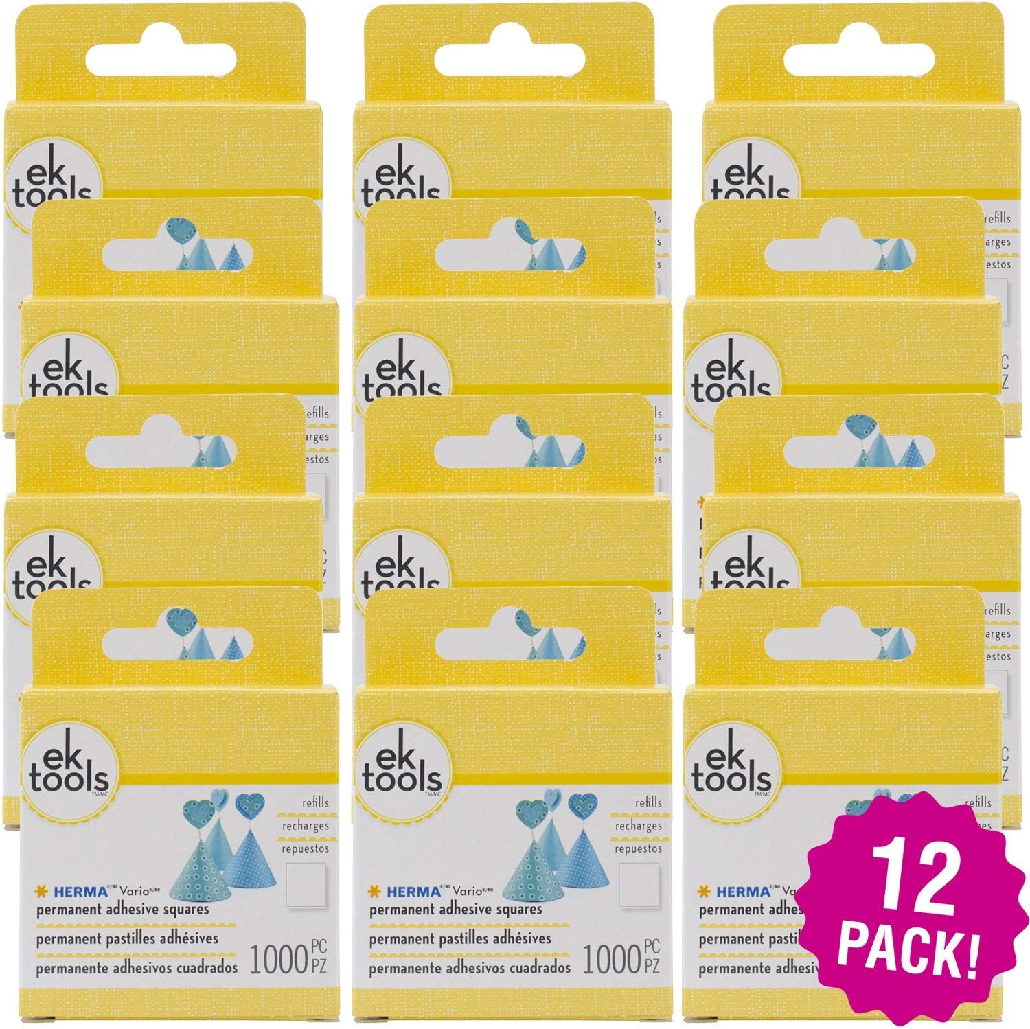 EK Tools Herma Vario Permanent Adhesive Tab Refill 1000