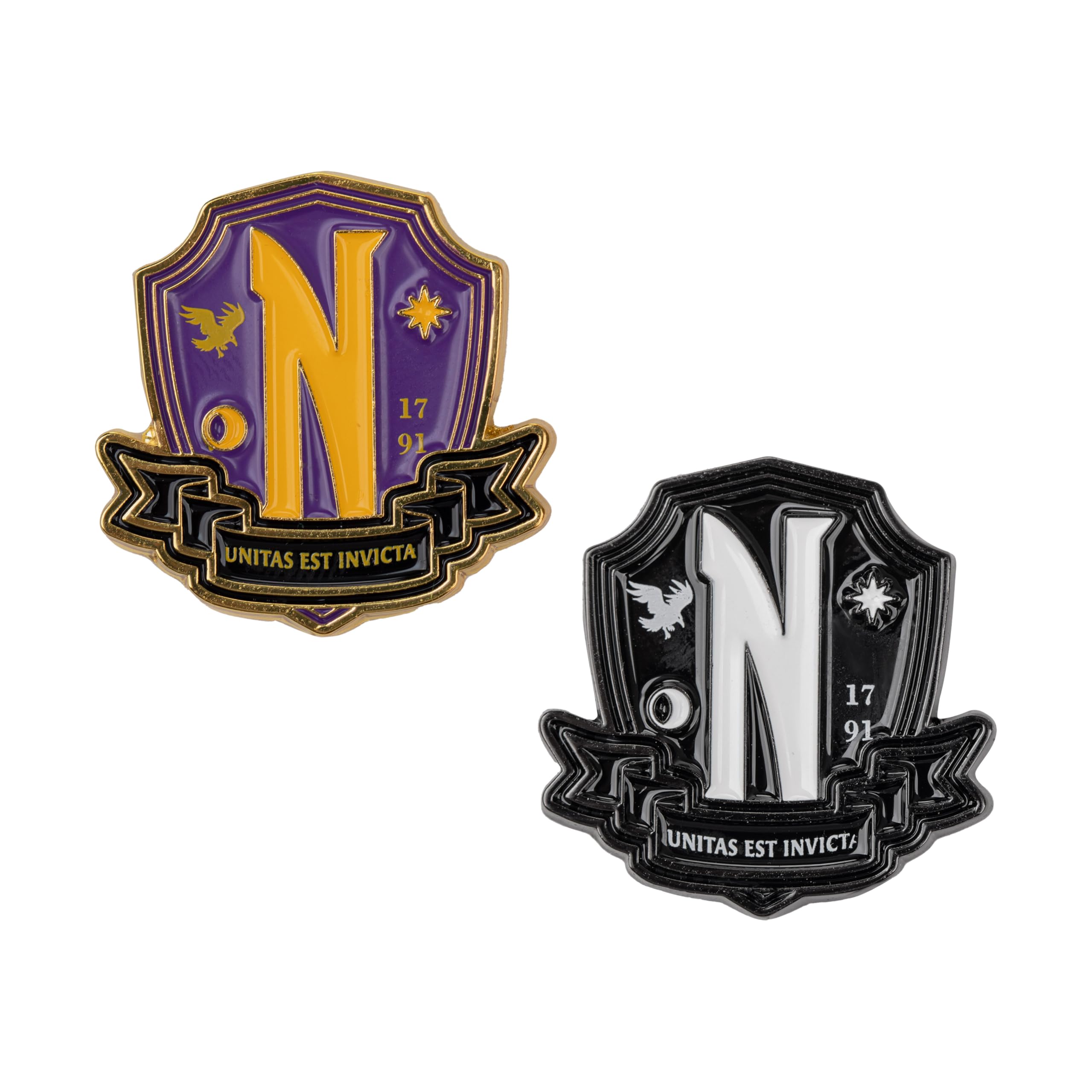 Wednesday Pins 2-Pack Nevermore Academy Cinereplicas