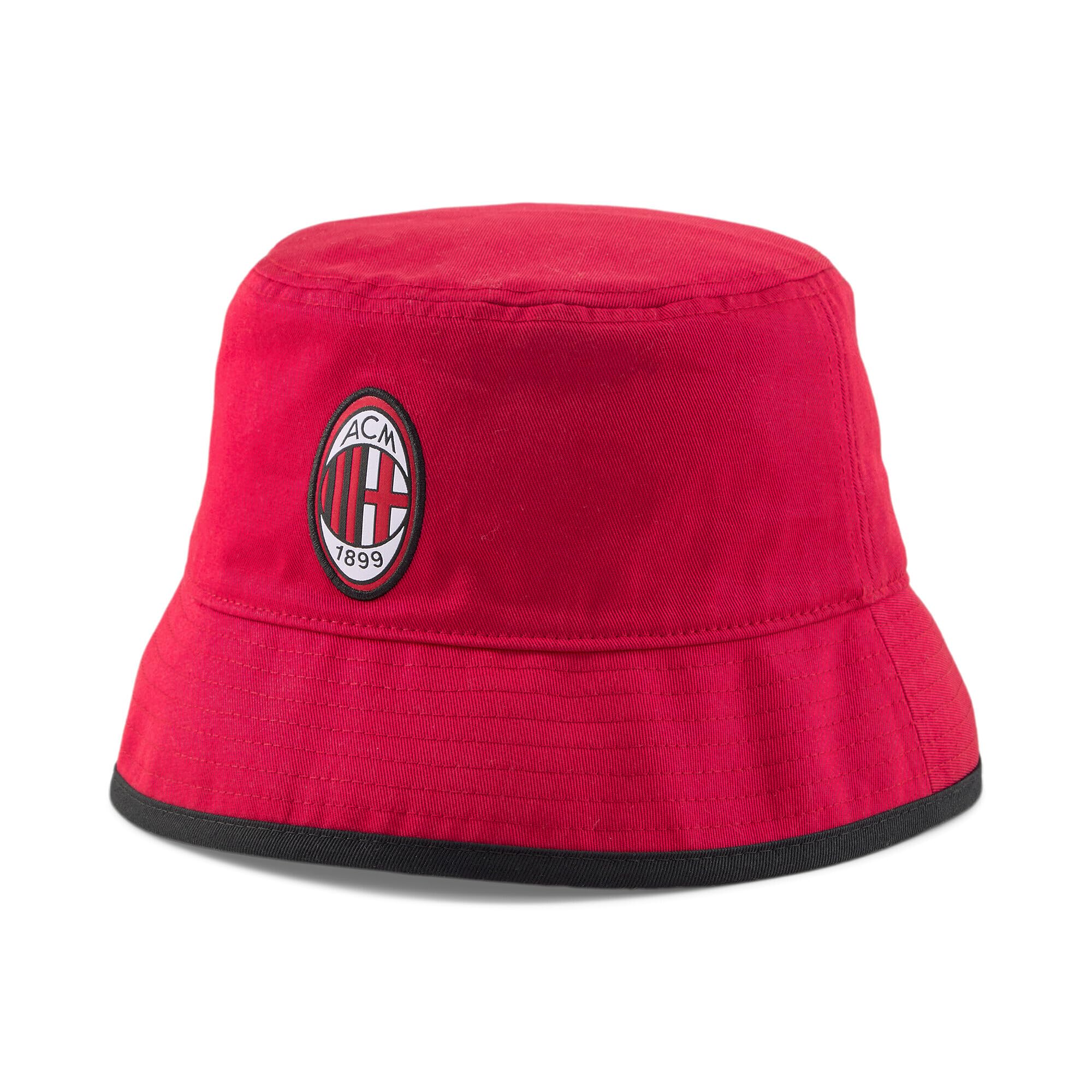 AC Milan Men's Bucket Hat, Tango Red Black, One Size