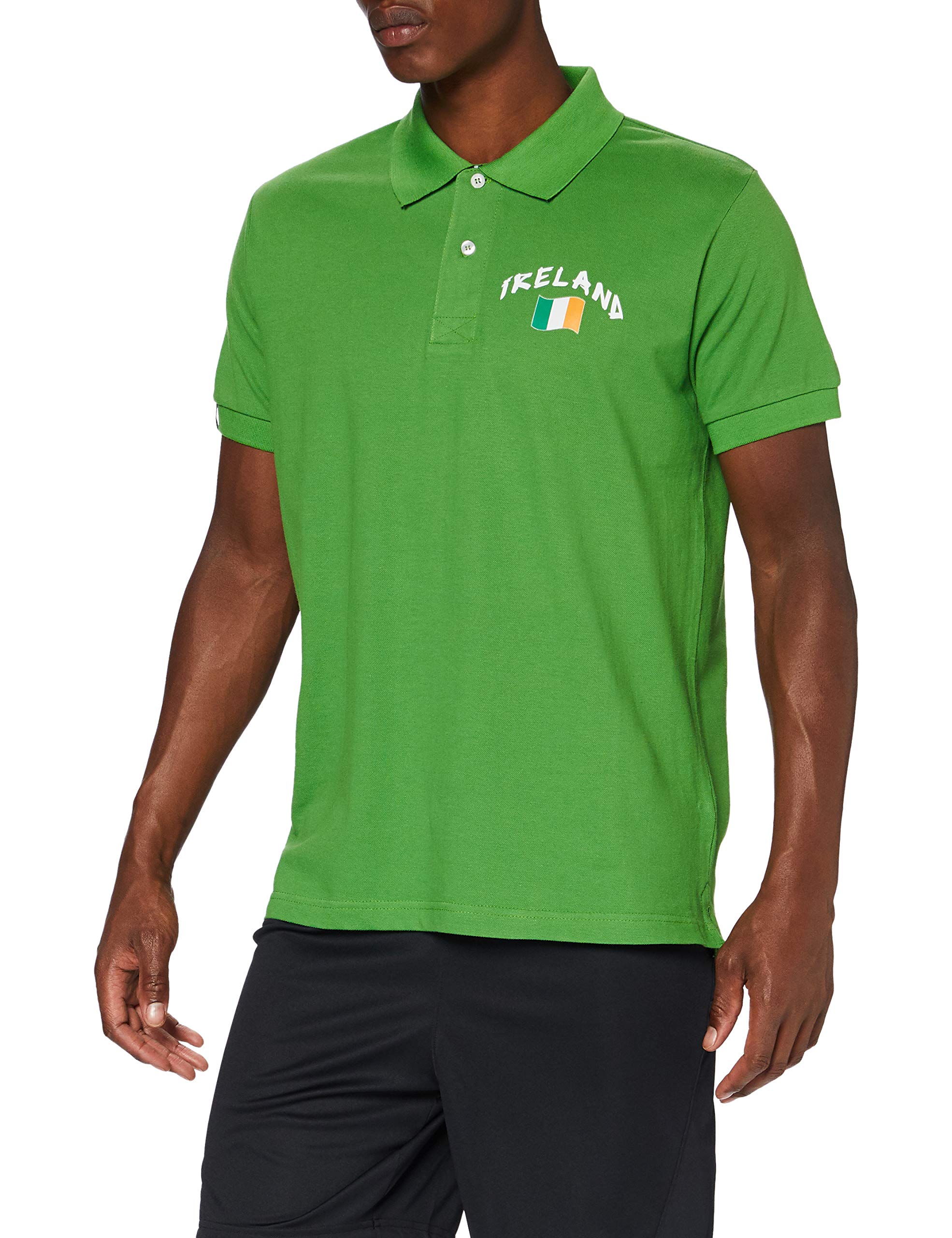 Supportershop Ireland Rugby Polo Shirt Green Unisex Adult, FR: S (Manufacturer's Size: S).
