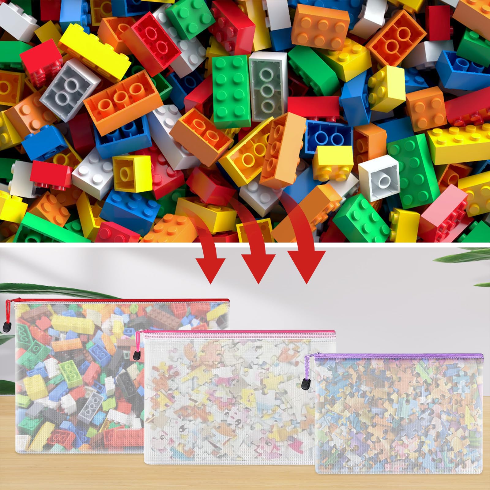 36 bolsas para documentos impermeables con pegatinas, bolsas de malla con cremallera, bolsa de plástico con cremallera para archivos, documentos, escuela, papel, cosméticos (multicolor, 8 tamaños)
