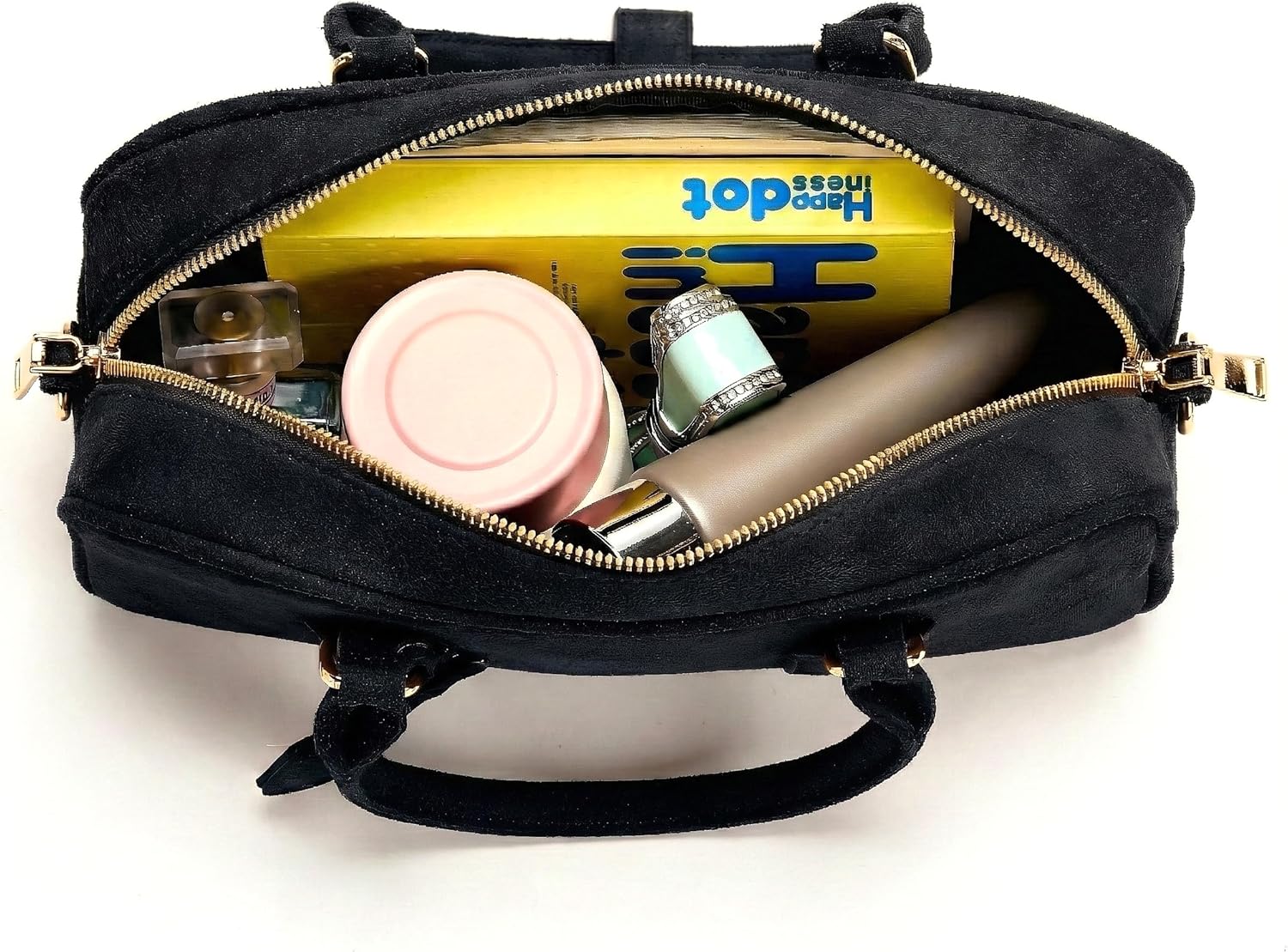 Preelyxir Faux Suede Crossbody Bags for Women,Fall and Winter Handbags purse, Stylish Compact Design Shoulder Barrel Bag - Image 7