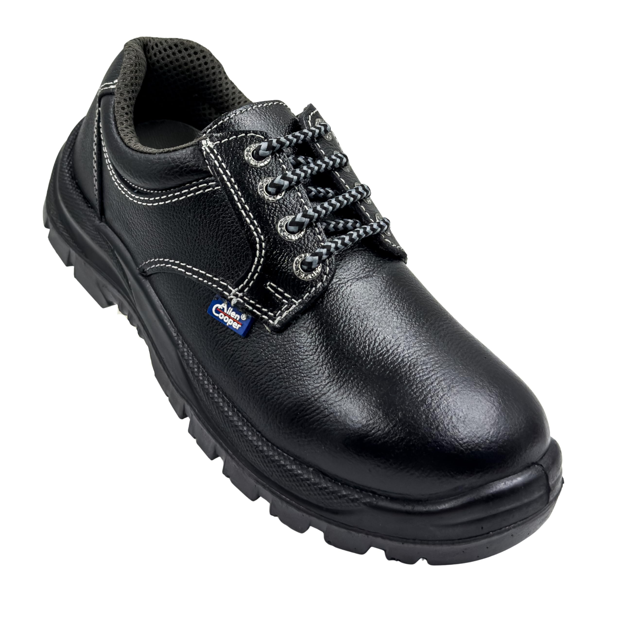 Allen Cooper AC 1102 Men's Safety Shoe, ISI Marked for is:15298, 200J Steel Toe Cap, Size - 6 UK, Black