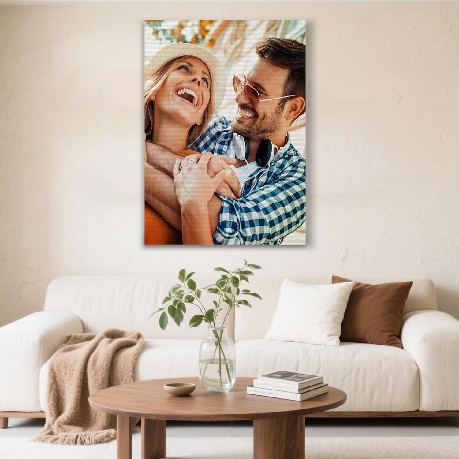 Custom Canvas Prints With Your Photos Wall Art Home Decor Personalized Framed Canvas Prints Customized Canvas Picture Gifts for Couple Boyfriend Girlfriend Dog Baby Family Mom Dad | 11x14 - Image 3