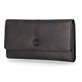 Leather RFID Flap Wallet Clutch Organizer, Camo