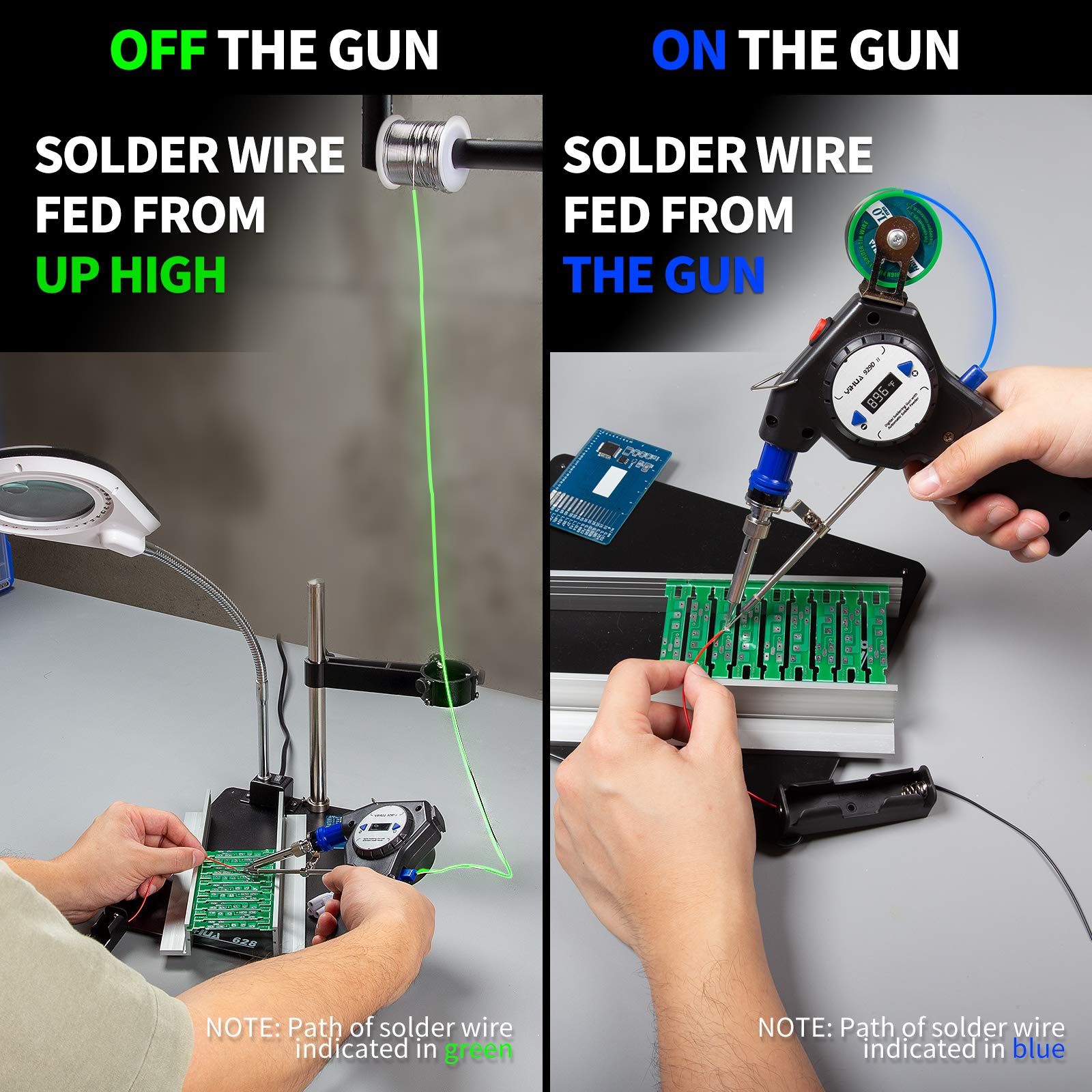 Buy YIHUA 929DII Soldering Gun Kit Motorized Industrial Automatic Solder Feeding with Digital