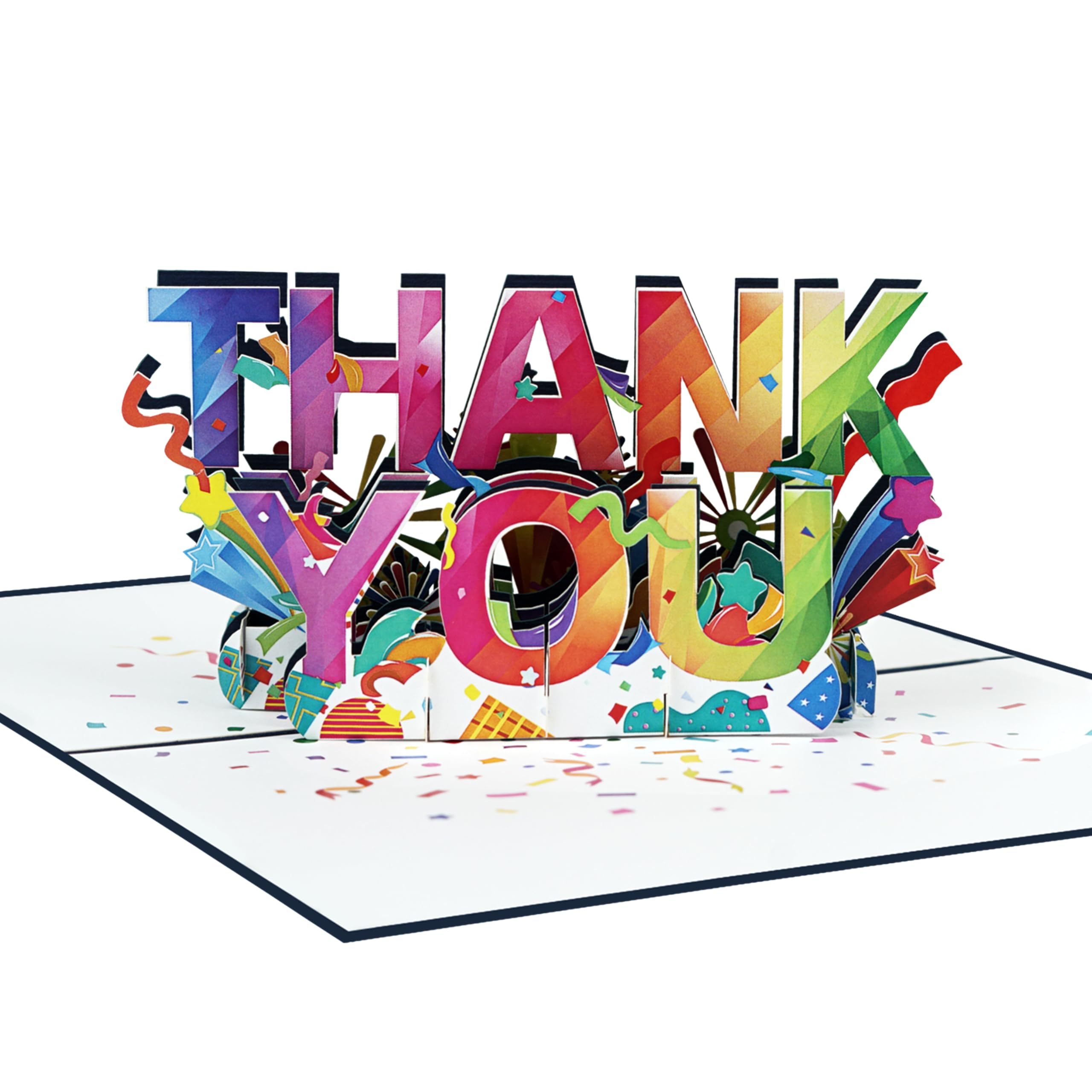 iGifts And Cards A Thank You to Remember 3D Pop Up Card – 5x7 Colorful Appreciation Greeting with Envelope, Thoughtful Gratitude Gift for Friends,