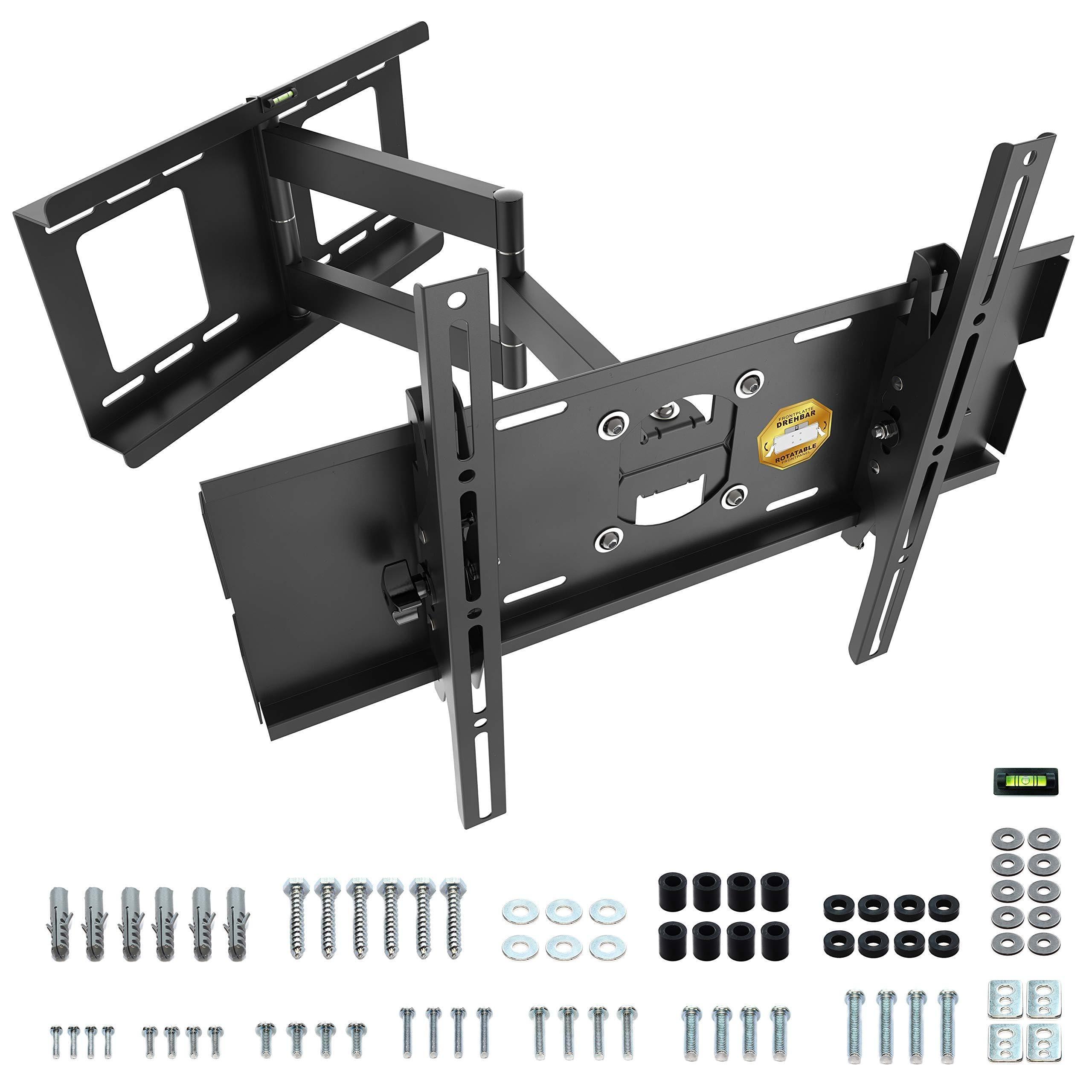 RICOO TV Wandhalterung Fernseher Halterung Fernsehhalterung für Wand Universal für 40-75 Zoll Smart Flach Curved Schwenkarm R03 Schwenkbar Neigbar Fernseh-Arm bis 95 Kg & VESA 400 x 400 mm