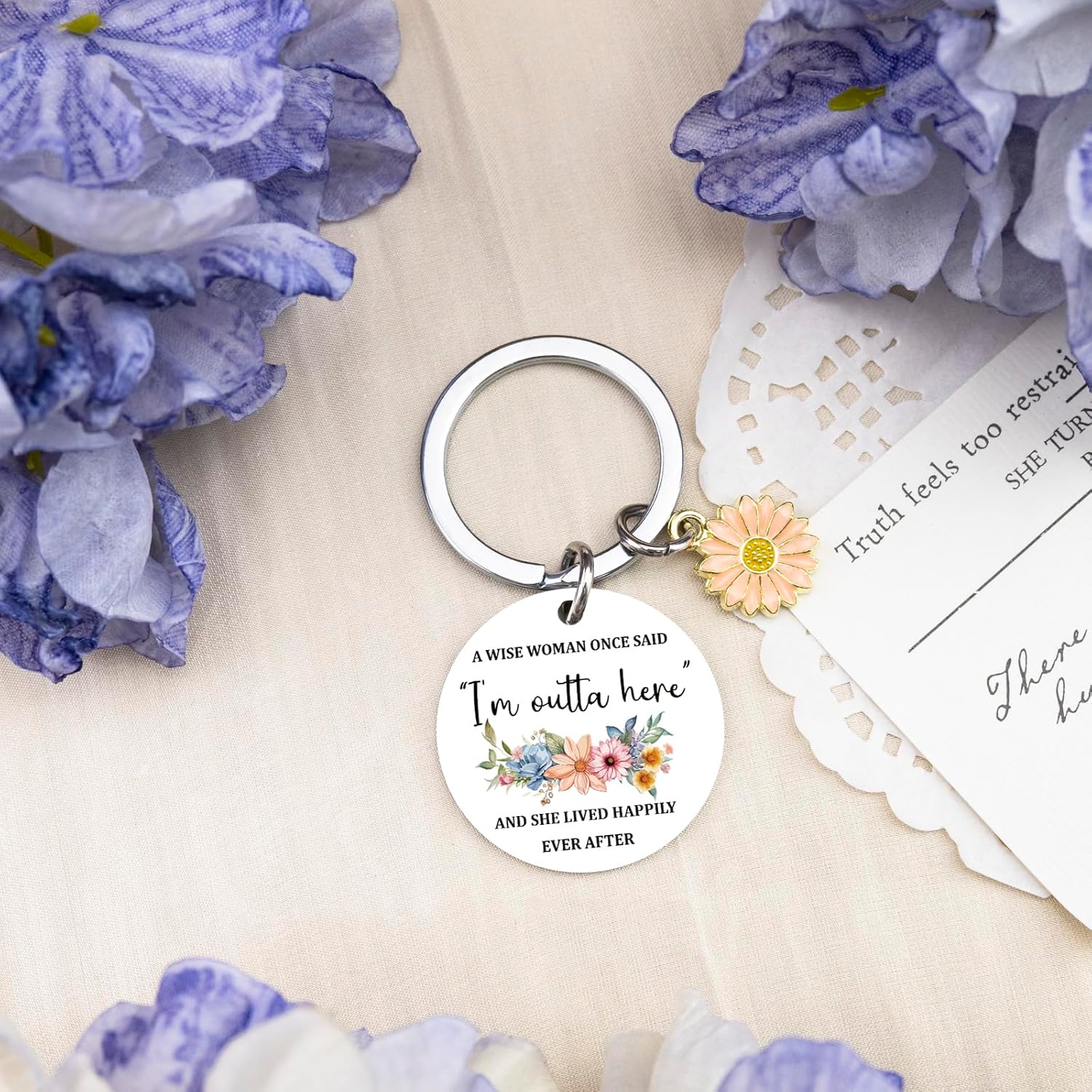 Valentine's for Coworkers Retirement Gifts for Women 2026 Cool Retirement Gift Keychains for Female Coworker Teacher Nurses Boss Friends Mom Grandma Farewell Going Away Gift for Her Keyring - Image 2