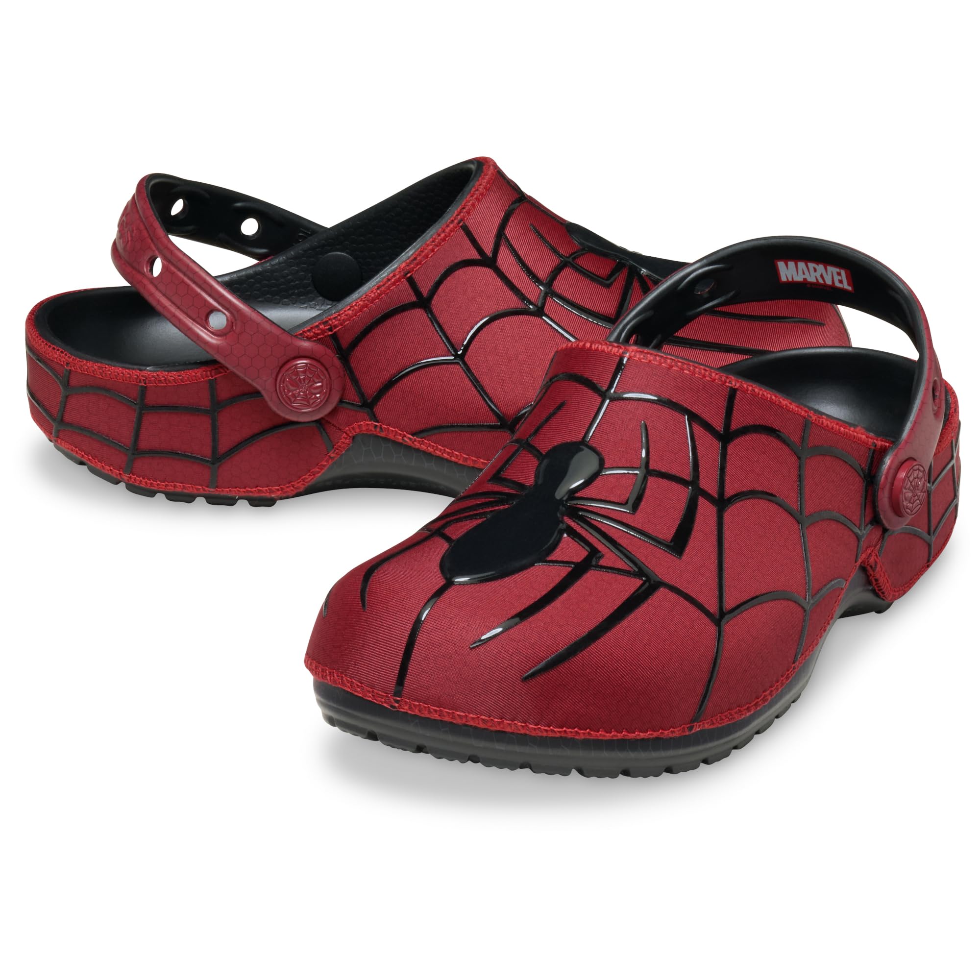 Crocs Sabots de super-héros Marvel unisexes pour adultes, Spiderman, Black Panther et Captain America