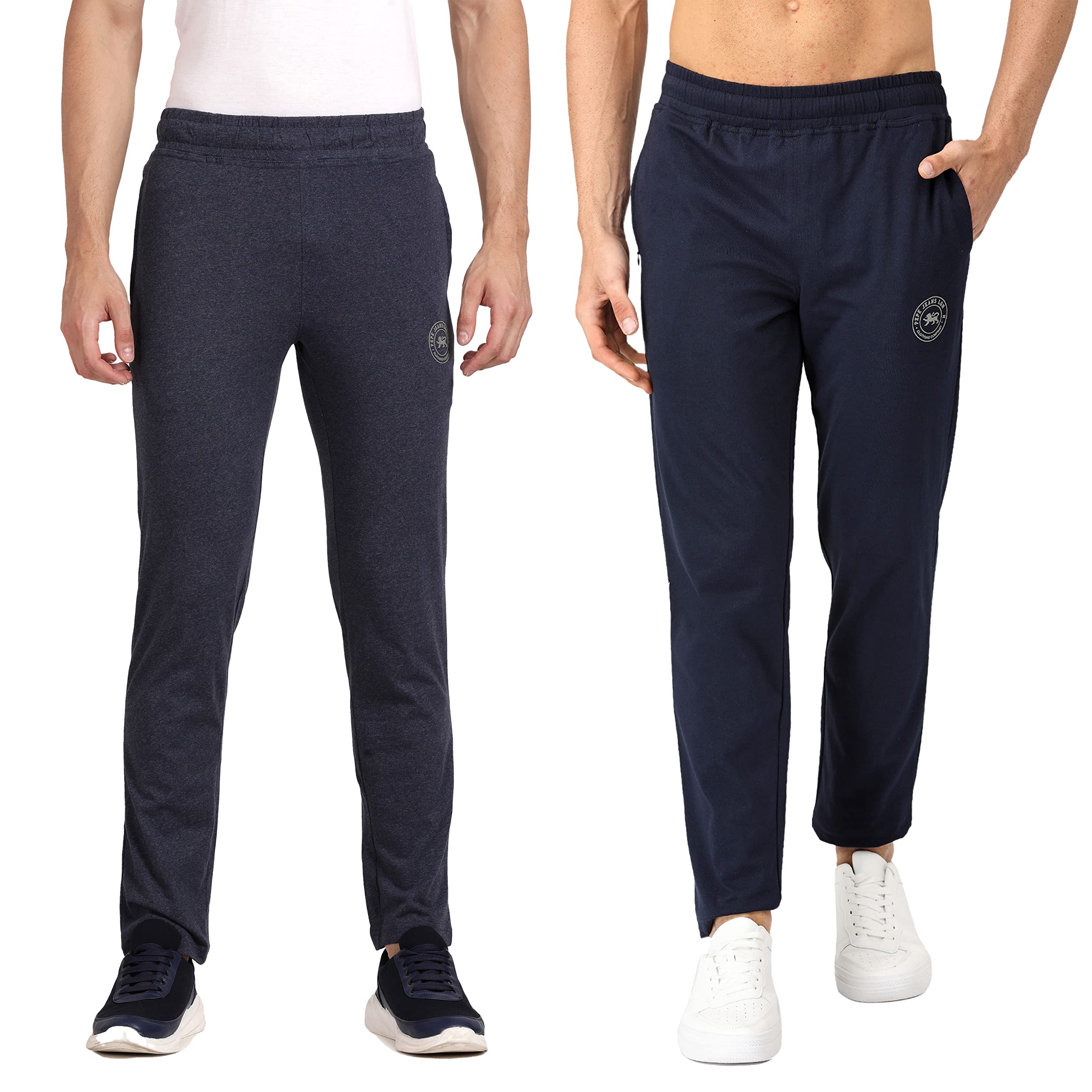Cotton Rich Solid Trackpant, Lounge Pant, Sportswear for Men - L (Pack of 2)-image-45