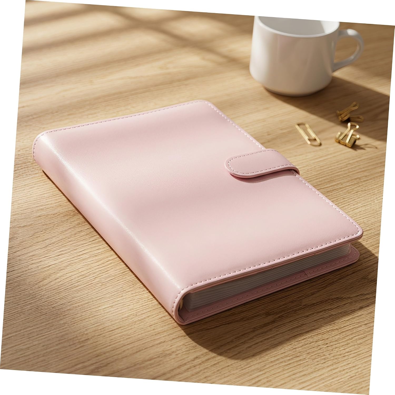 Photo Album Binder Pink with 60 Pockets 6 Ring A5