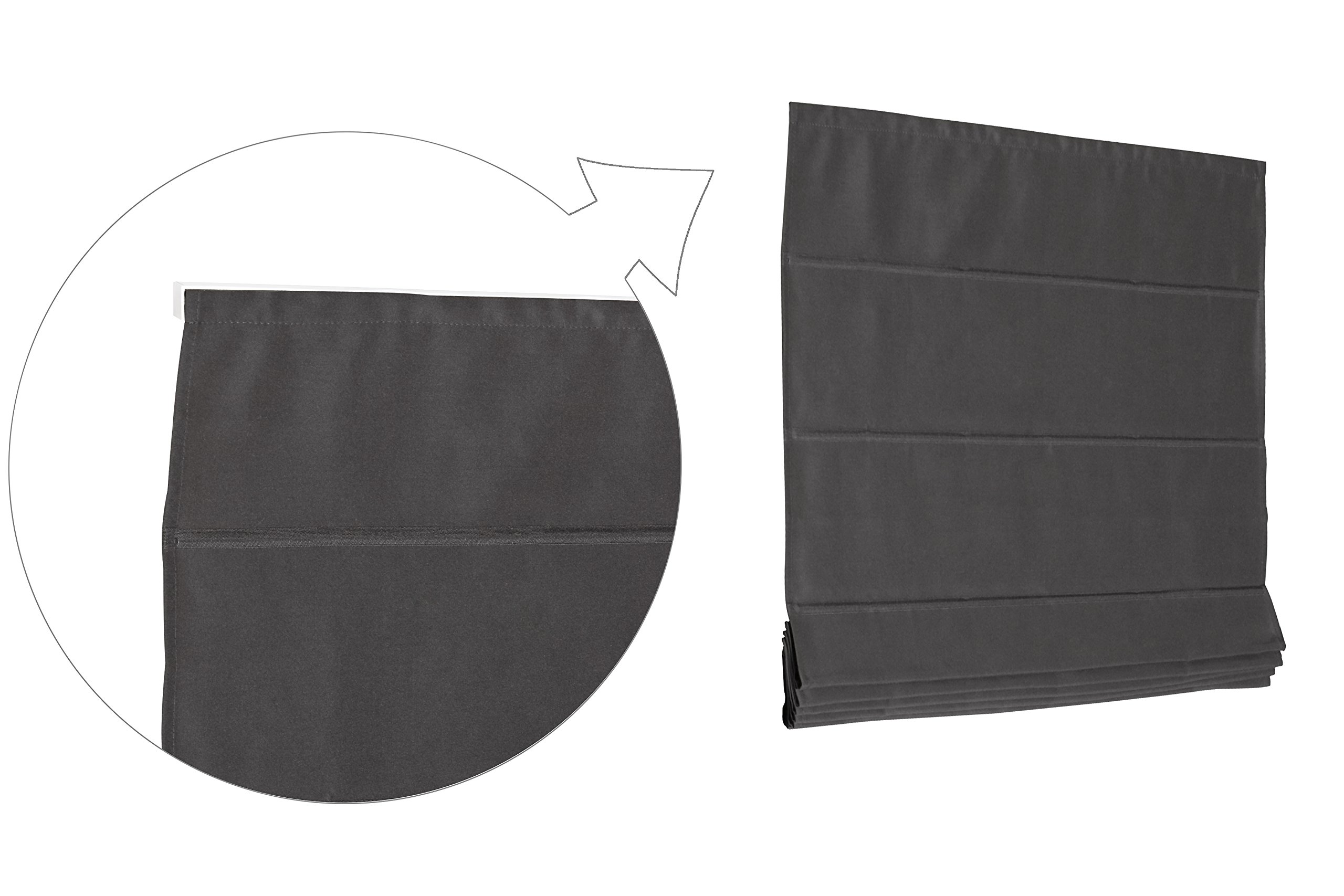 Basic Store bateau Anthracite 120 x 240 cm – Mega Choix – Dimensions 11 et 7 couleurs dans notre boutique – Rideau store pliant romain