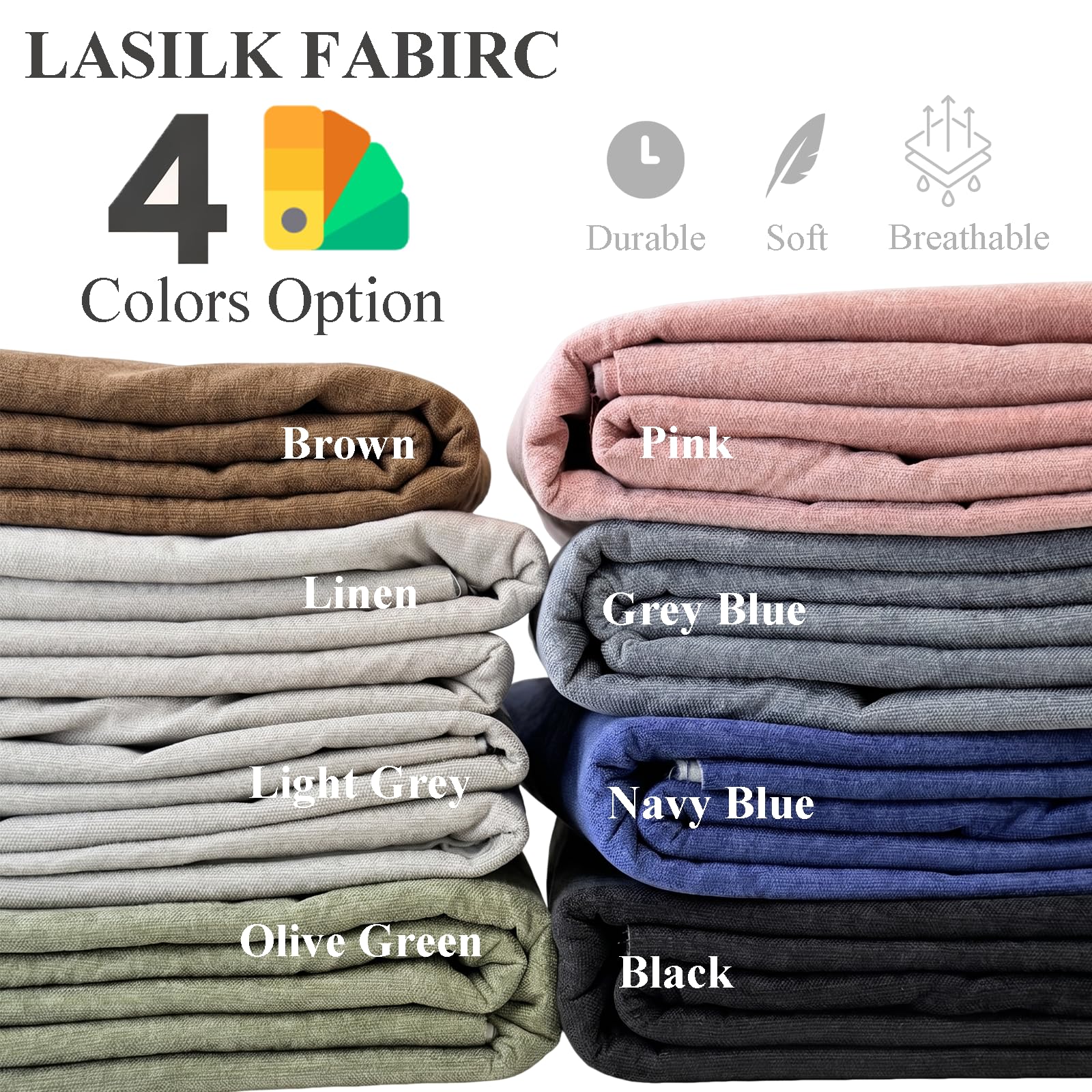 How to Reupholster a Couch 3 LaSilk Fabric Premium Upholstery Chenille Fabric by the Yard - Thick & — product photo