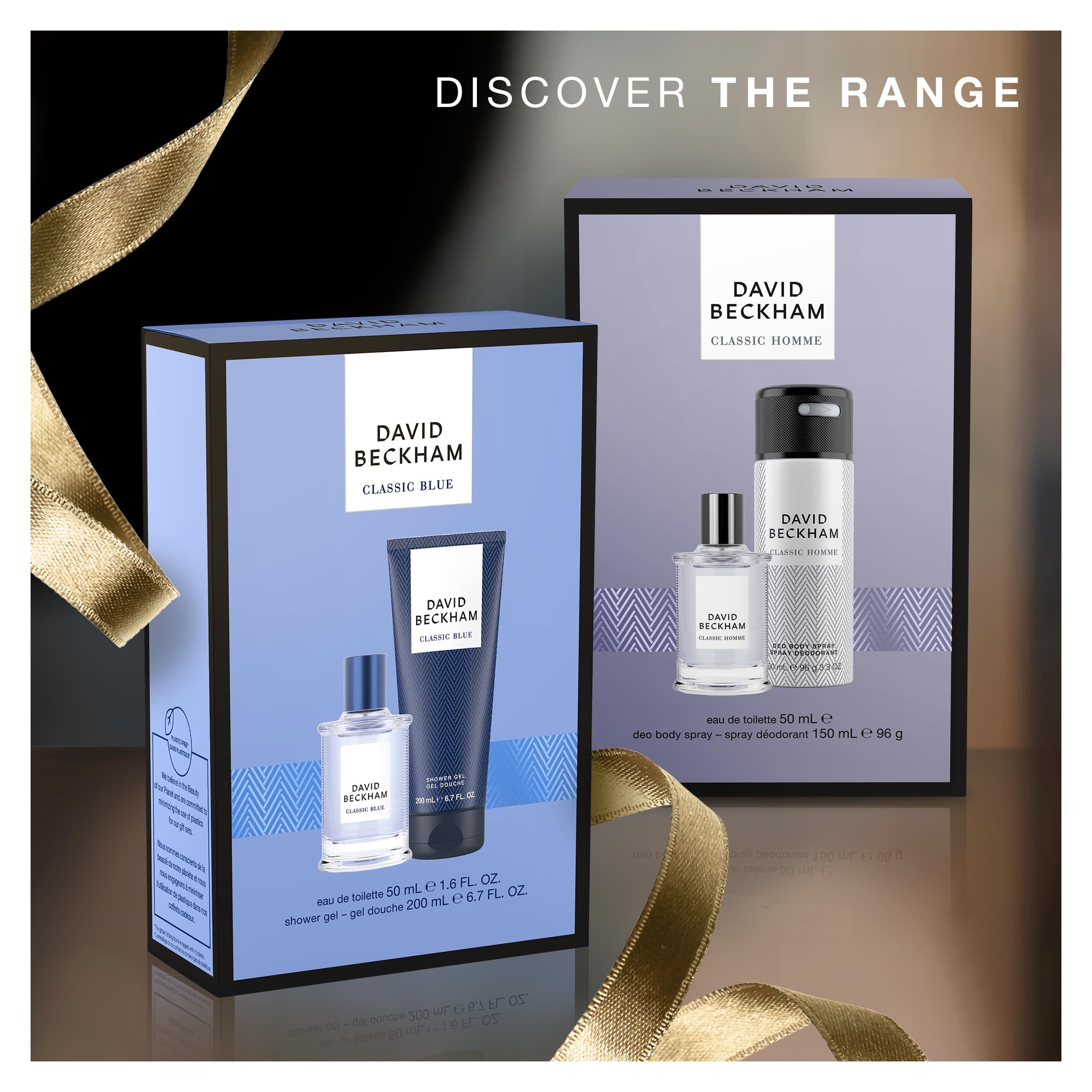 David Beckham, Confezione Regalo Uomo Classic Eau de Toilette 50 ml e Deodorante 150 ml