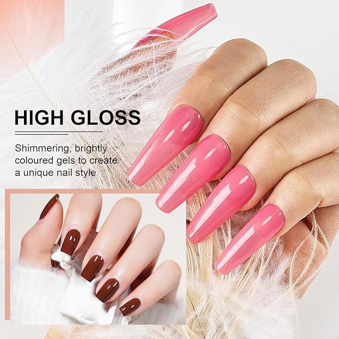 Kit de 36 esmaltes de uñas gel JODSONE con lámpara UV miniatura 7