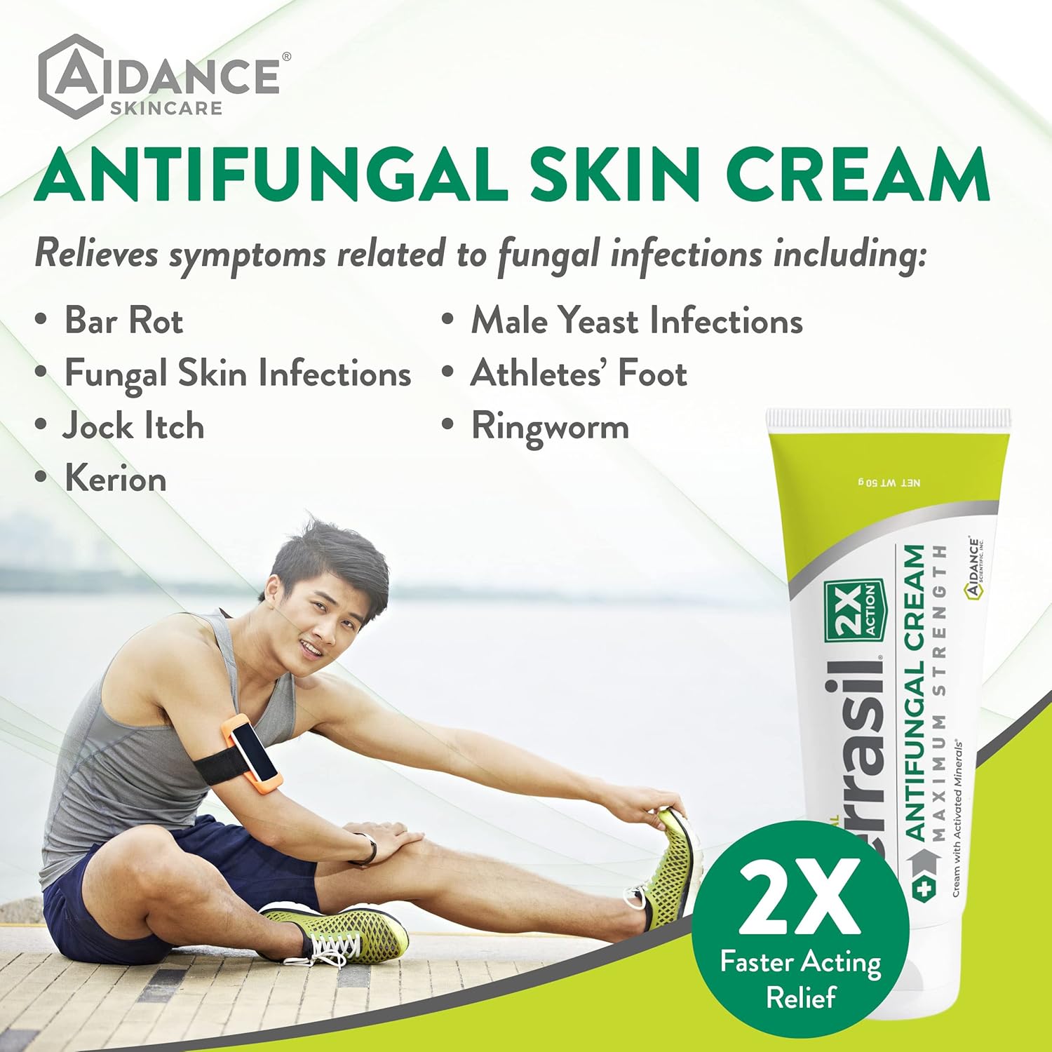 Paquete antifúngico para el cuidado de la piel, crema antifúngica