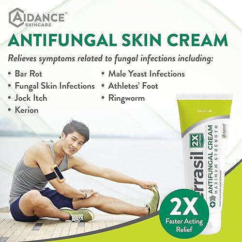 Miniatura 4 de Paquete antifúngico para el cuidado de la piel, crema antifúngica máxima fuerza y jabón antifúngico por Terassil, Jock Itch, pie de atletas, tiña,