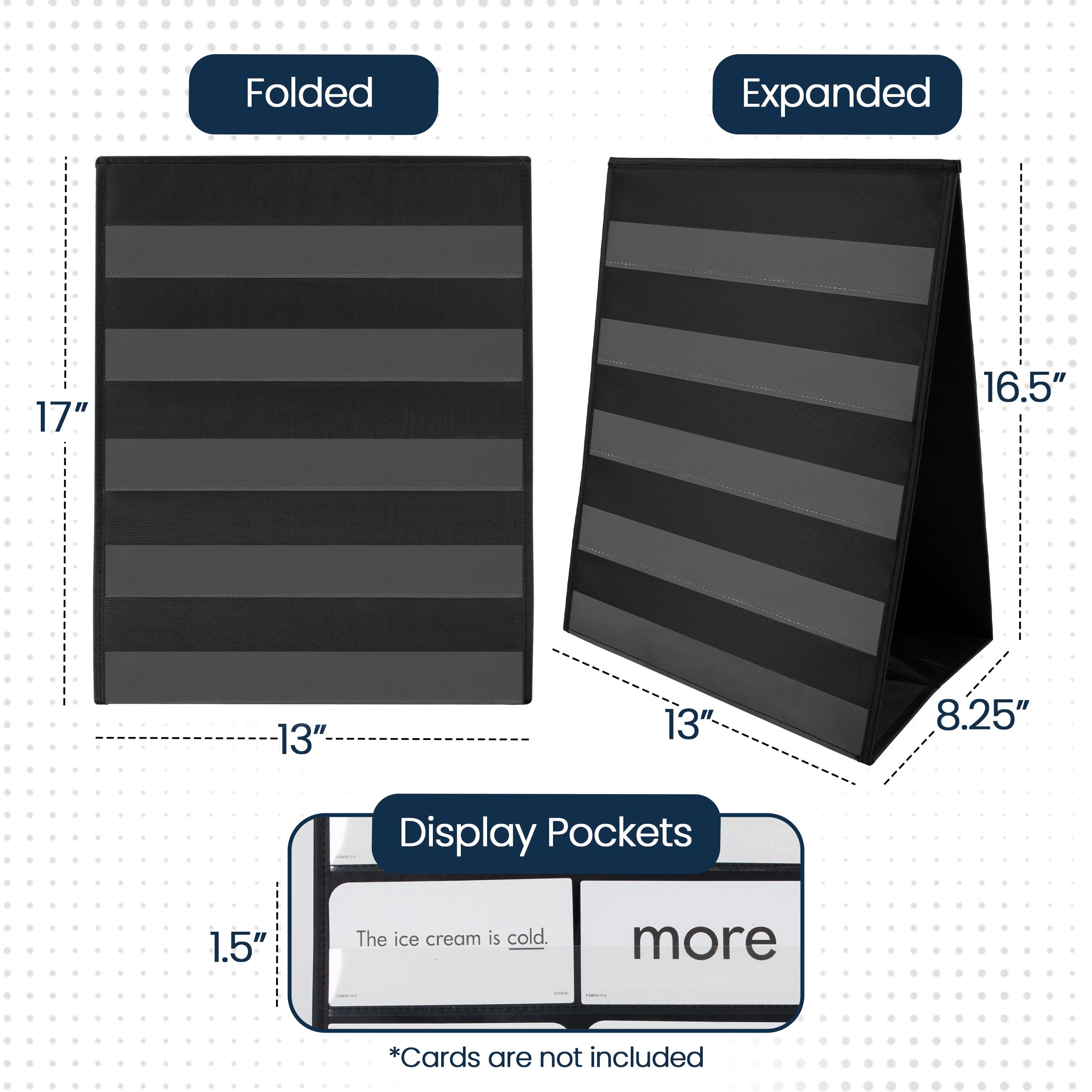 Small Double Sided Table Top Pocket Chart, by Essex Wares, for Individual or Small Group Usage in A Classroom or at Home - Image 2
