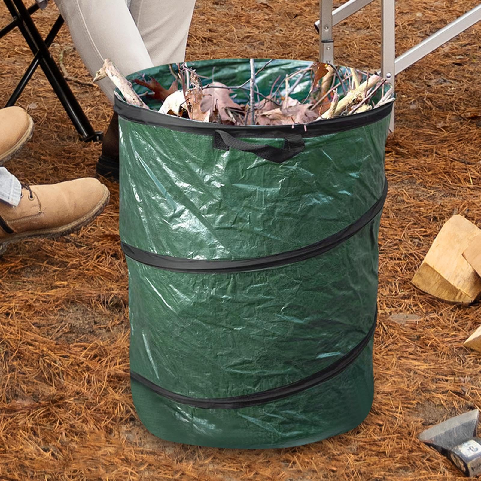 Pattumiera Da Campeggio Esterno Comprimibile, Ecologico, Antiusura | Pattumiera per Compost da Campeggio Verde Multifunzionale Ecologico Anti Usura Prato Giardino Campeggio Pieghevole Esterno