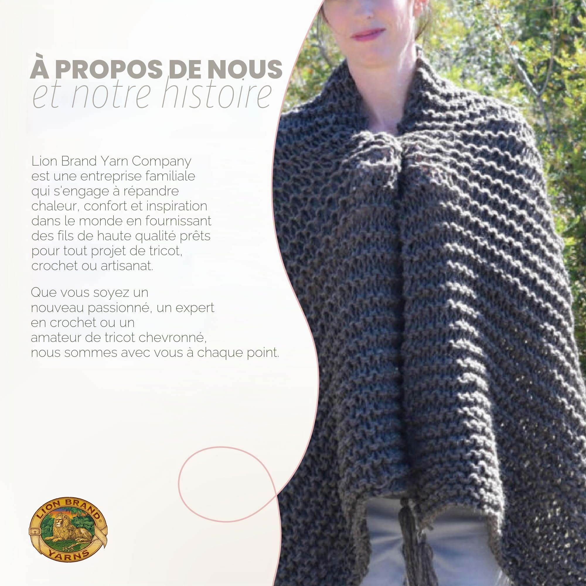 Lion Brand Yarn Company 1 pièce Fishermen's Wool, Brun Naturel