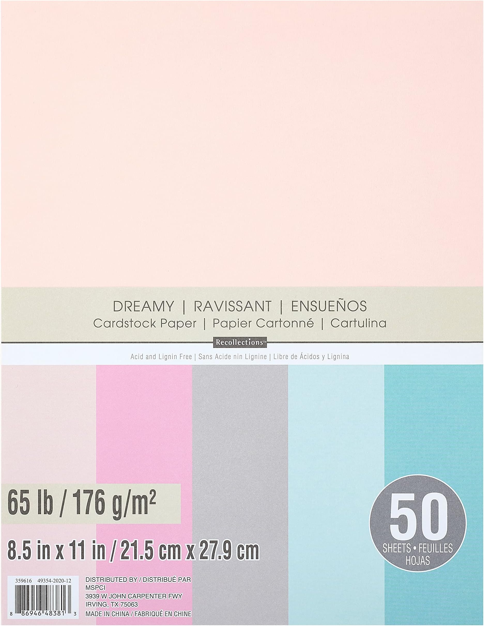 Recollections MICHAELS Dreamy 8.5โ; x 11โ; Cardstock Paper ยฎ, 50 Sheets