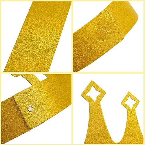 Miniatura 5 de Fancy Land Coronas de cumpleaños para niños, paquete de 25 unidades, coronas de papel brillante para aula, cumpleaños, escuela, familia, suministros