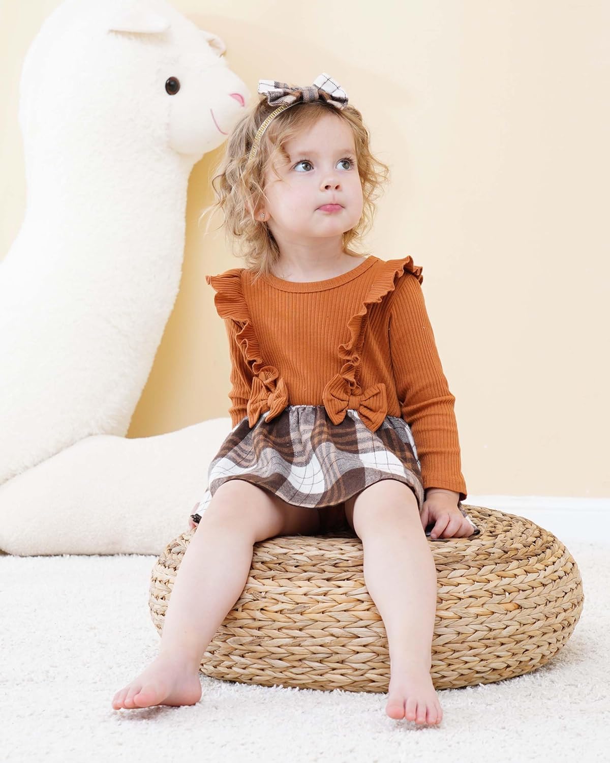 Renotemy Newborn Baby Girl Clothes Infant Girl Outfits Knit Romper Dress with Hat Baby Clothes for Girls 0-18 Months - Image 4