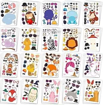 Amazon.co.jp: 「自分の動物を作ろう」動物ステッカー 子供シール 自分