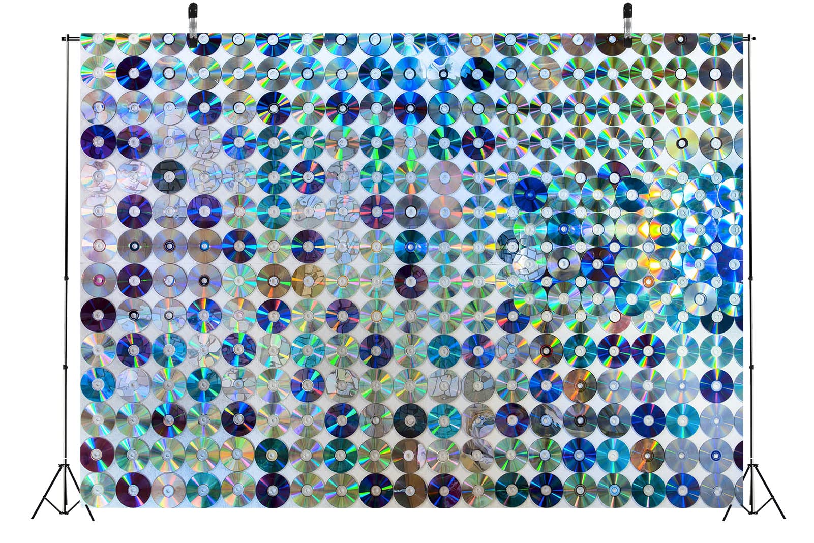BELECO 3x2.5m Tessuto Muro CD Musica Sfondo Tema Anni 50 Festa Musica CD DVD Discoteca Sfondo Rock Roll Decorazione Festa Compleanno Servizio Accessori