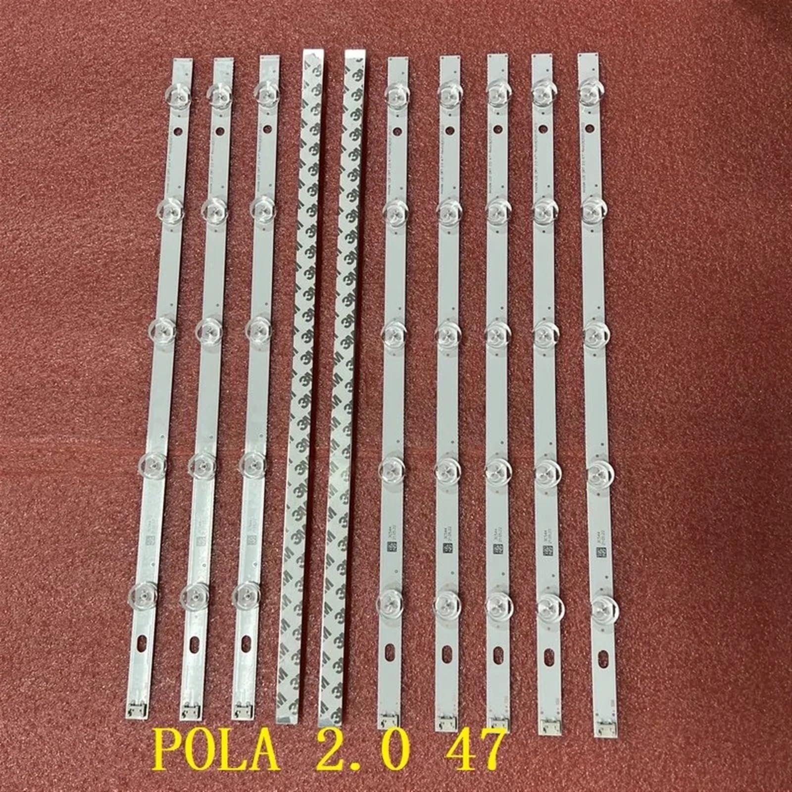 Kit 10 Pezzi 5LED (3V) Barra di retroilluminazione a LED Compatibile for TV 47LN5460 POLA2.0 47 Pollici TVE DRT 2.0 47 DRT2.0 (Color : 50pcs for 5 TV)