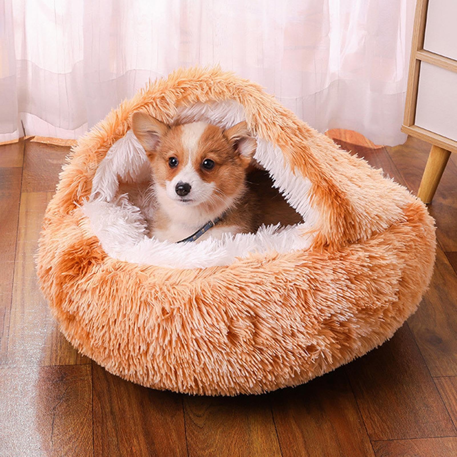 Genérico Camas para Gatos para Gatos de Interior - Camas para Mascotas para,Casa para con Fondo Antideslizante, Cama de Felpa Suave para Perros, Cama Cueva para, Suministros para Mascot