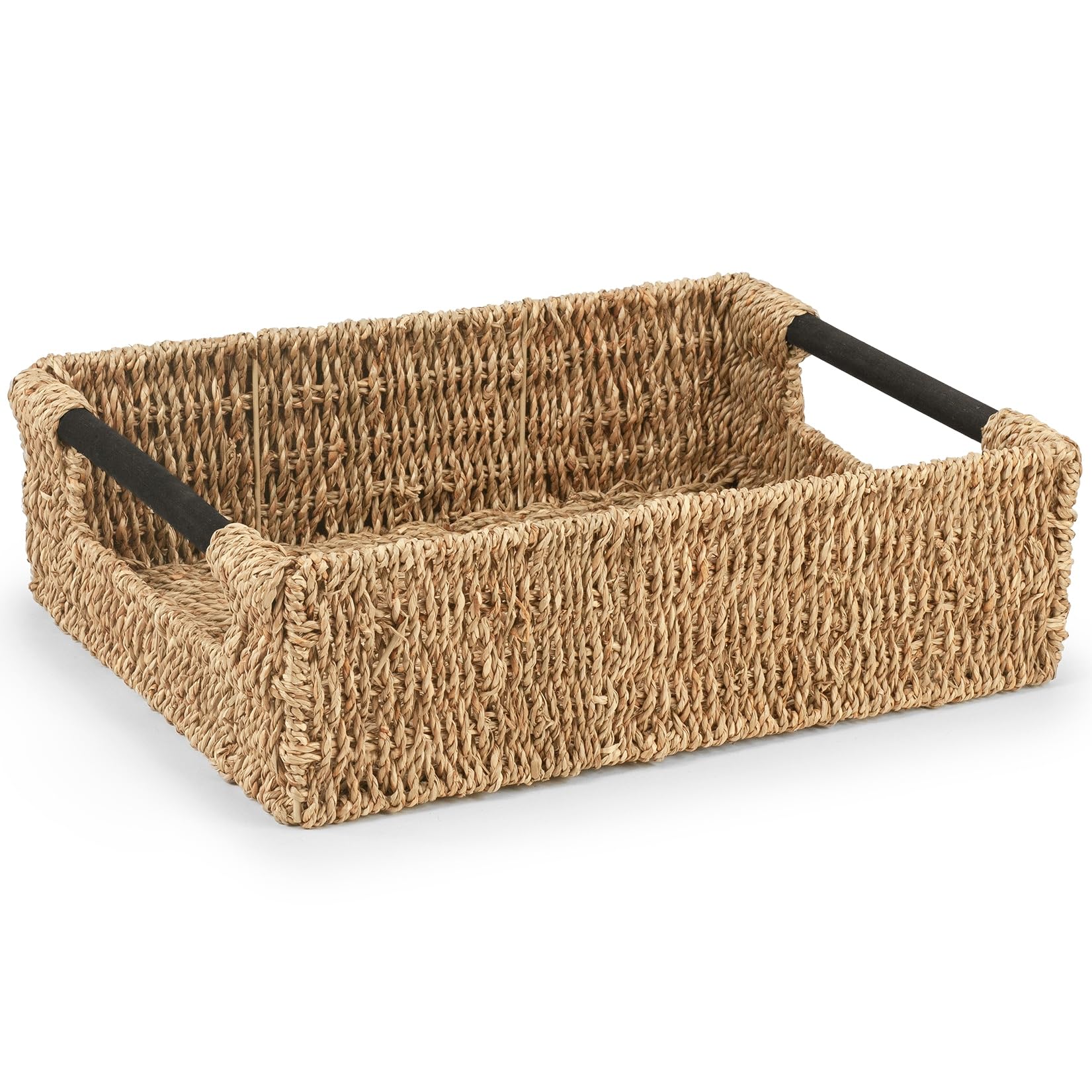 Woodluv Storage Baskets, Storage Baskets for Shelves, Nesting Storage Box Organiser | Shelf Hamper Organiser for Bathroom, Bedroom, Kitchen & Home Office, XLarge