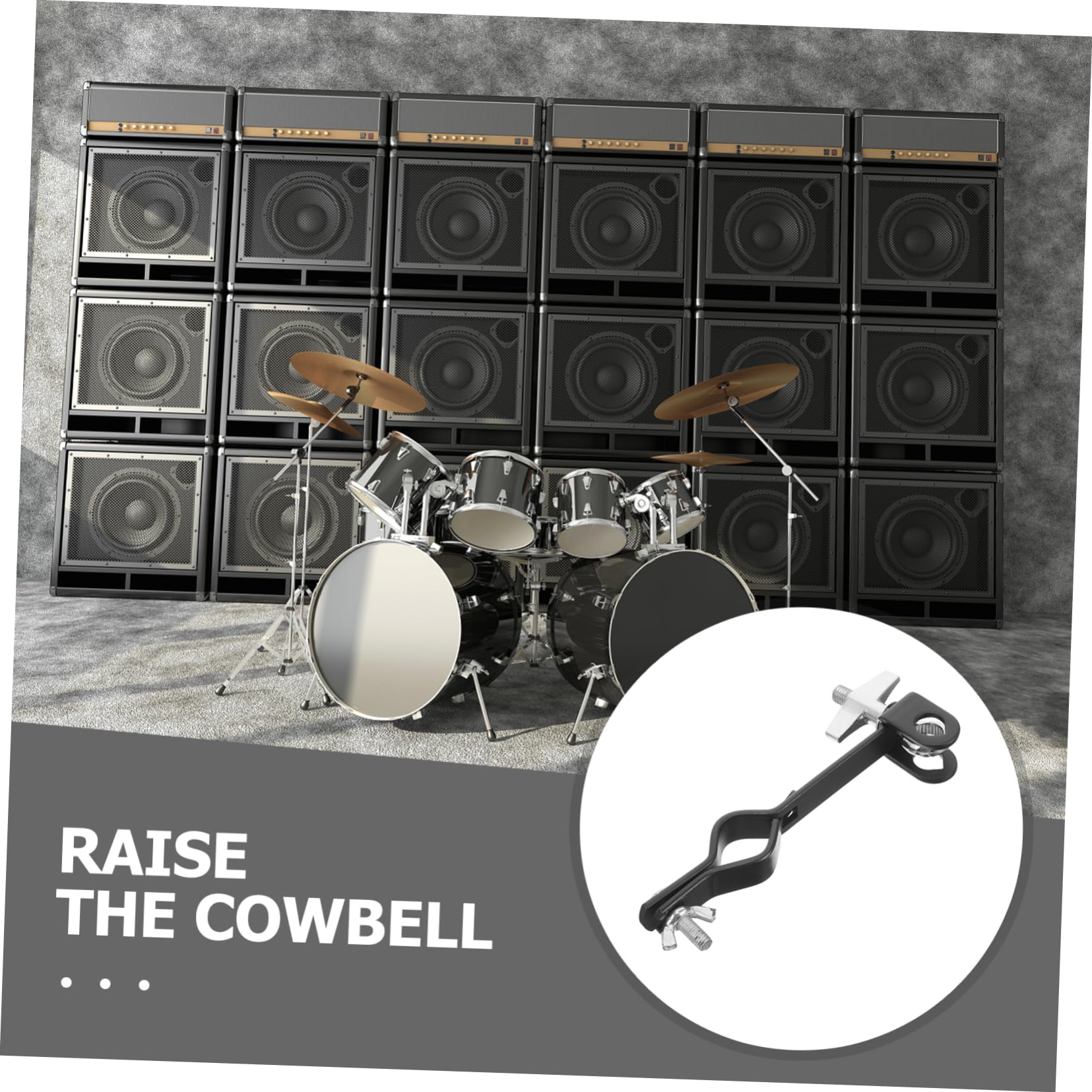 NULYLU Cowbell Mounting Bracket Clamp Drum Accessory for Versatile Music Performance
