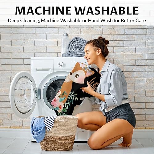 Miniatura 5 de Mantas de zorro  Manta suave y mullida para niñas, mantas de franela de 40 x 50 pulgadas para sofá y sofá, manta negra linda para regalo