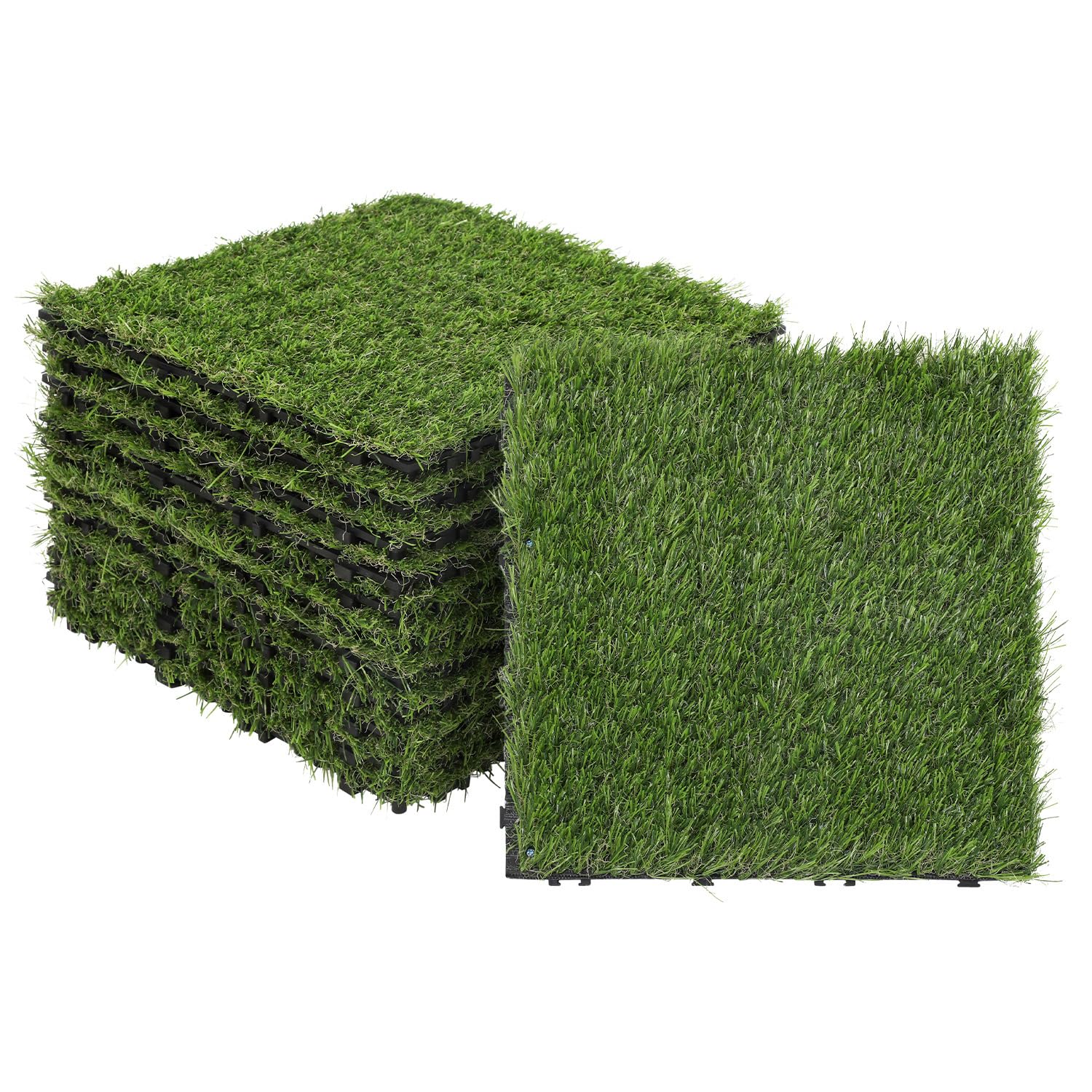 Revêtement de sol antidérapant pour balcon avec kit de dalles clipsables étanches 6m² - 8