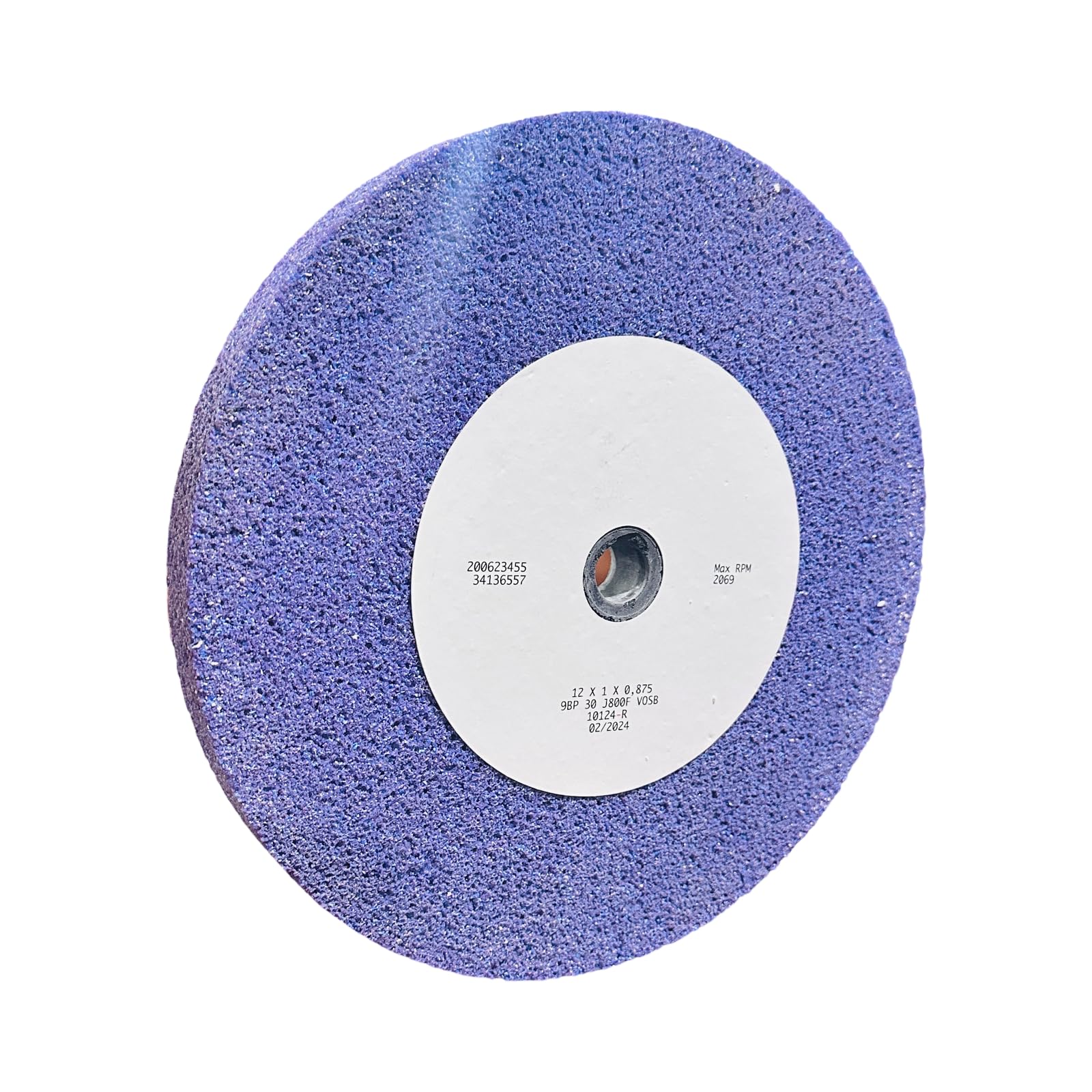 RBG 12 Inch Premium Ceramic Grinding Wheel, 30 Grit, 1 Inch x 7/8 Inch, for 12 Inch Grinders, RBG10124