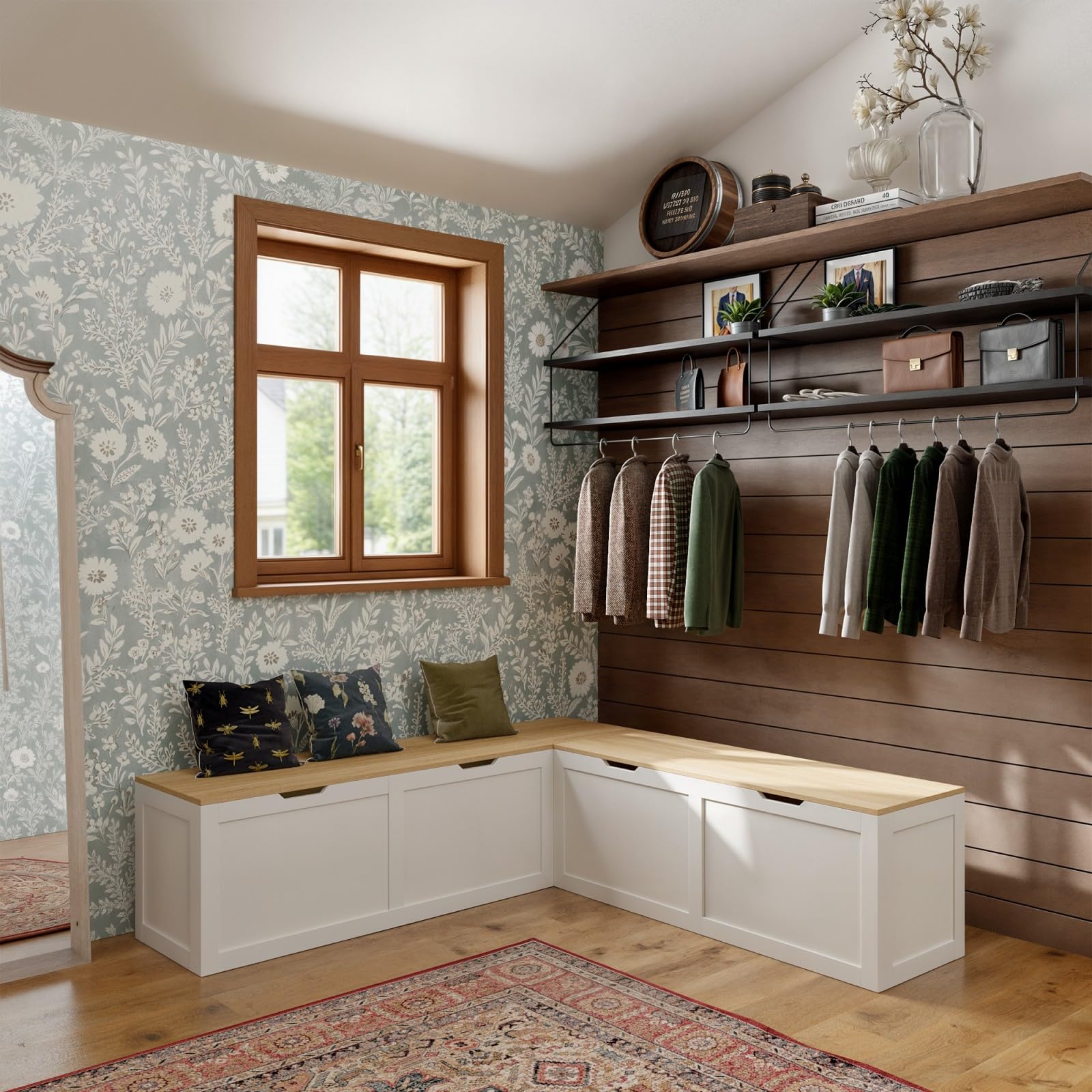 TAMUNE L Shape Kitchen Breakfast Nook Bench