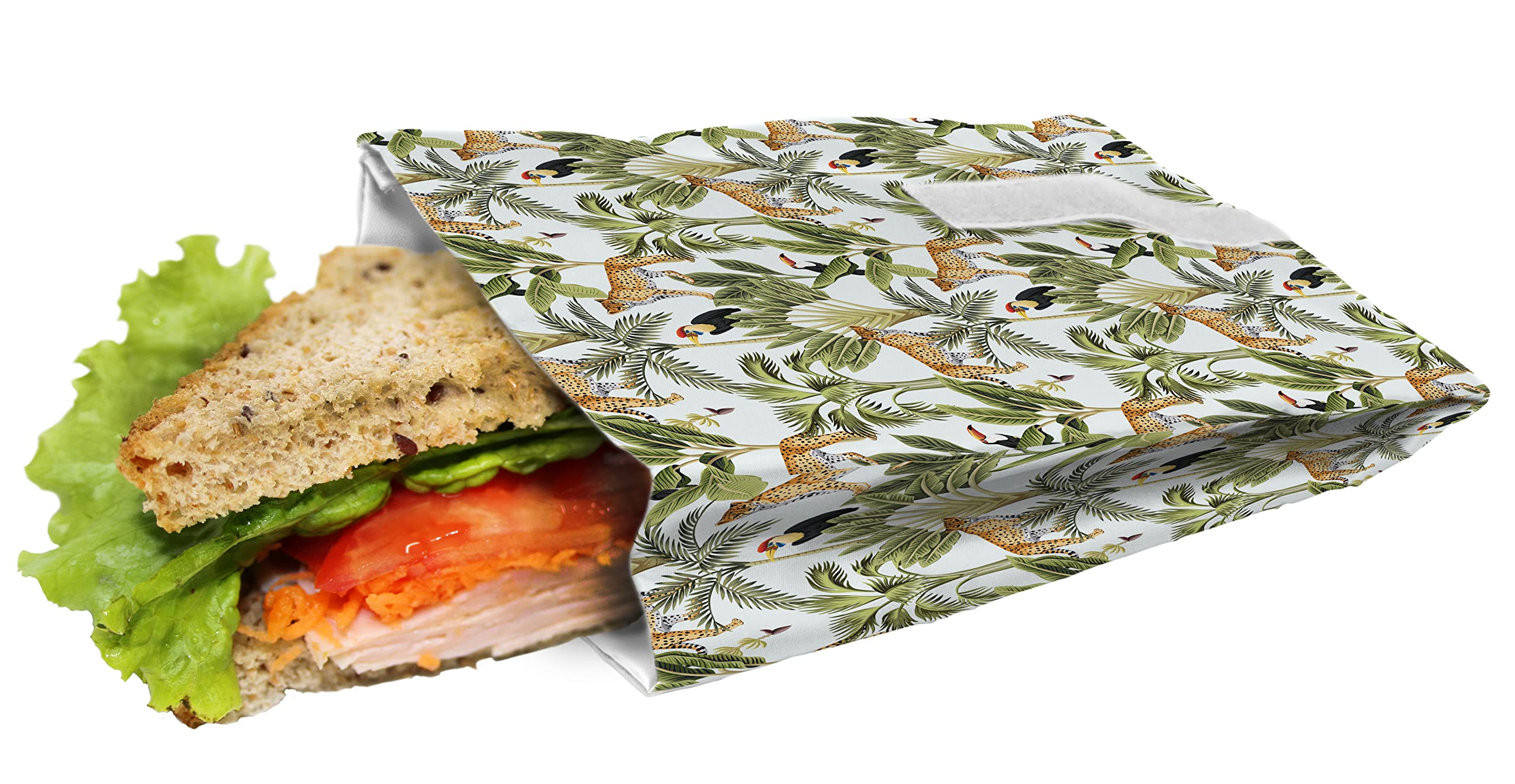 NERTHUS FIH 910 Eco friendly Jungle Reusable Sandwich Bag, Adaptive, Easy to Clean and Washing Machine Safe