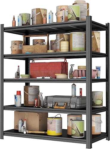 Miniatura 22 de Estantería industrial con almacenamiento ajustable, de acero resistente, para herramientas y equipos pesados, capacidad de 2000 lb (3 niveles, 32"