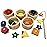 Dailyfunn Montessori Toy Wooden Sorting Cup&Fishing Game 2-in-1 Colors Shapes Sorting Matching Learning Toys for Toddlers 1-3 Year Old