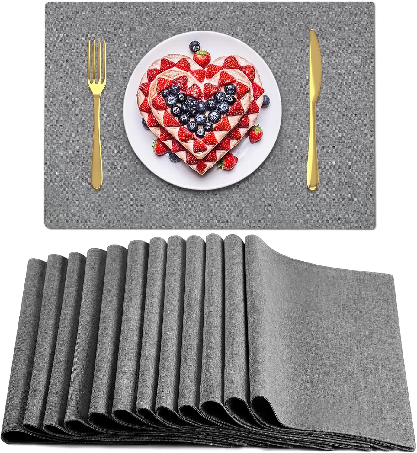 Sieral Placemats Set of 12 Rectangle Dining Table Placemats