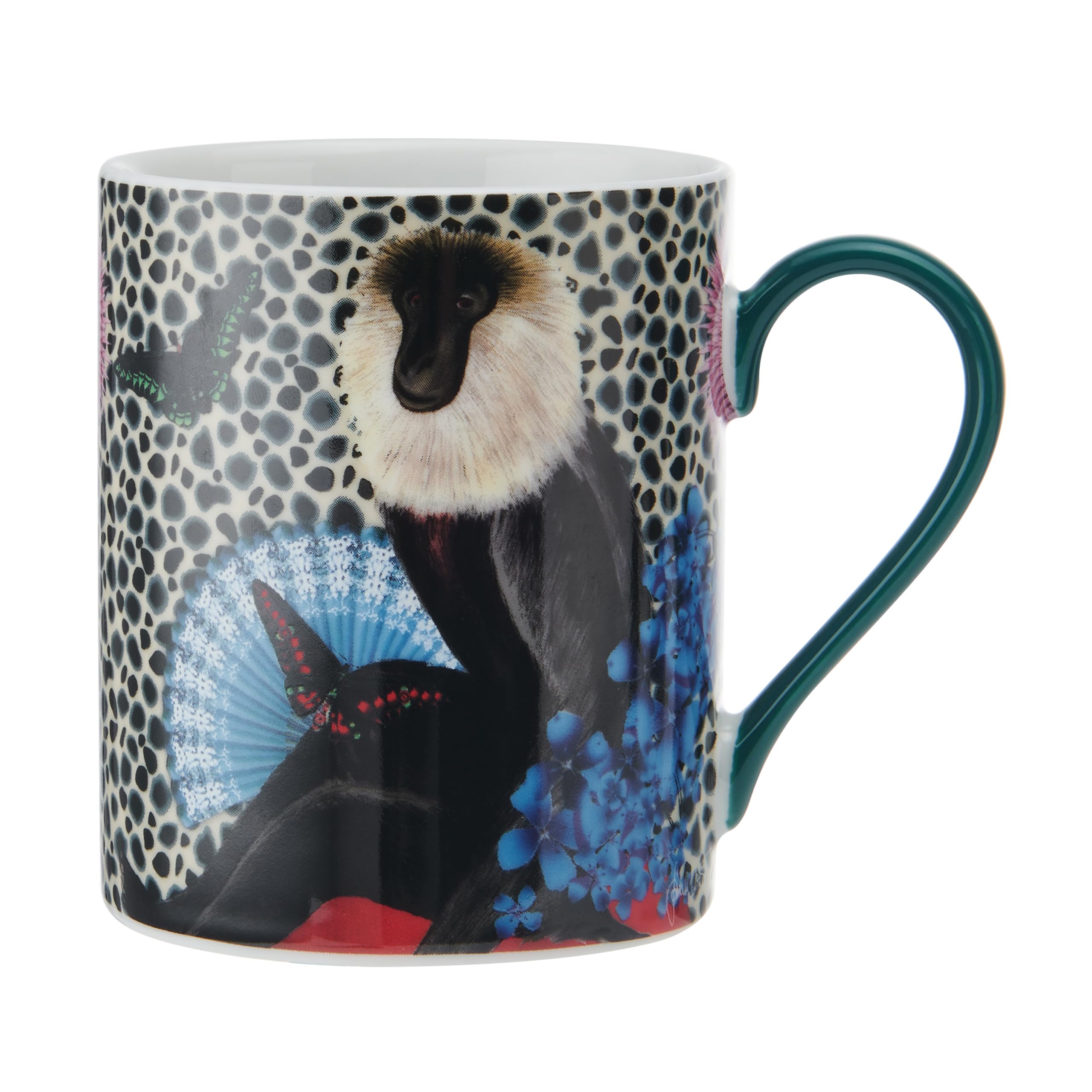 MIKASA x Sarah Arnett Porcelain Mug, 350ml, Monkey Print