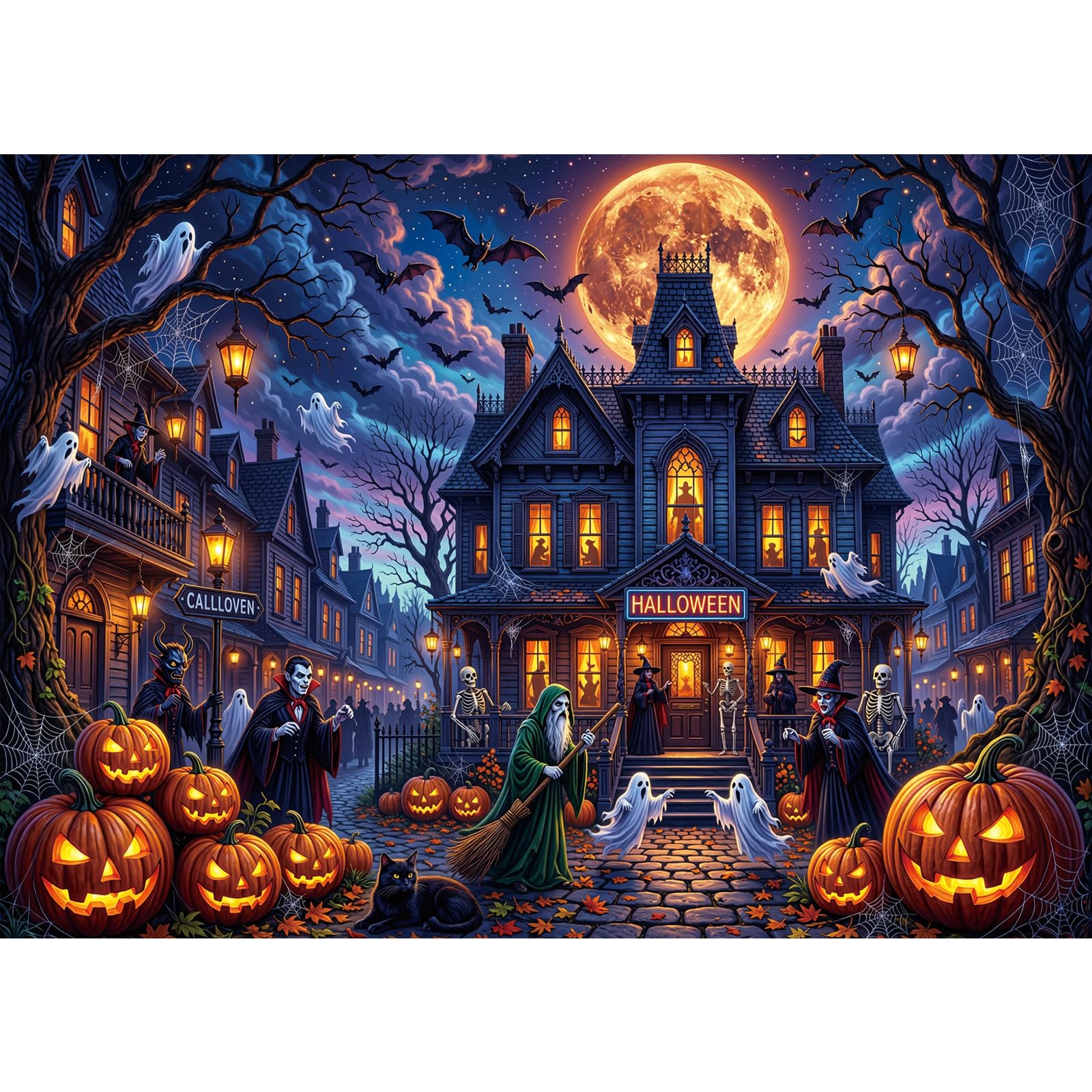 Puzzles 1000 Pieces for Adults jigsaw puzzles for adults 1000 Piece Puzzle Challenging Game for The Whole for Women, Gifts for Men, jigsaw puzzle Theme:halloween horror night
