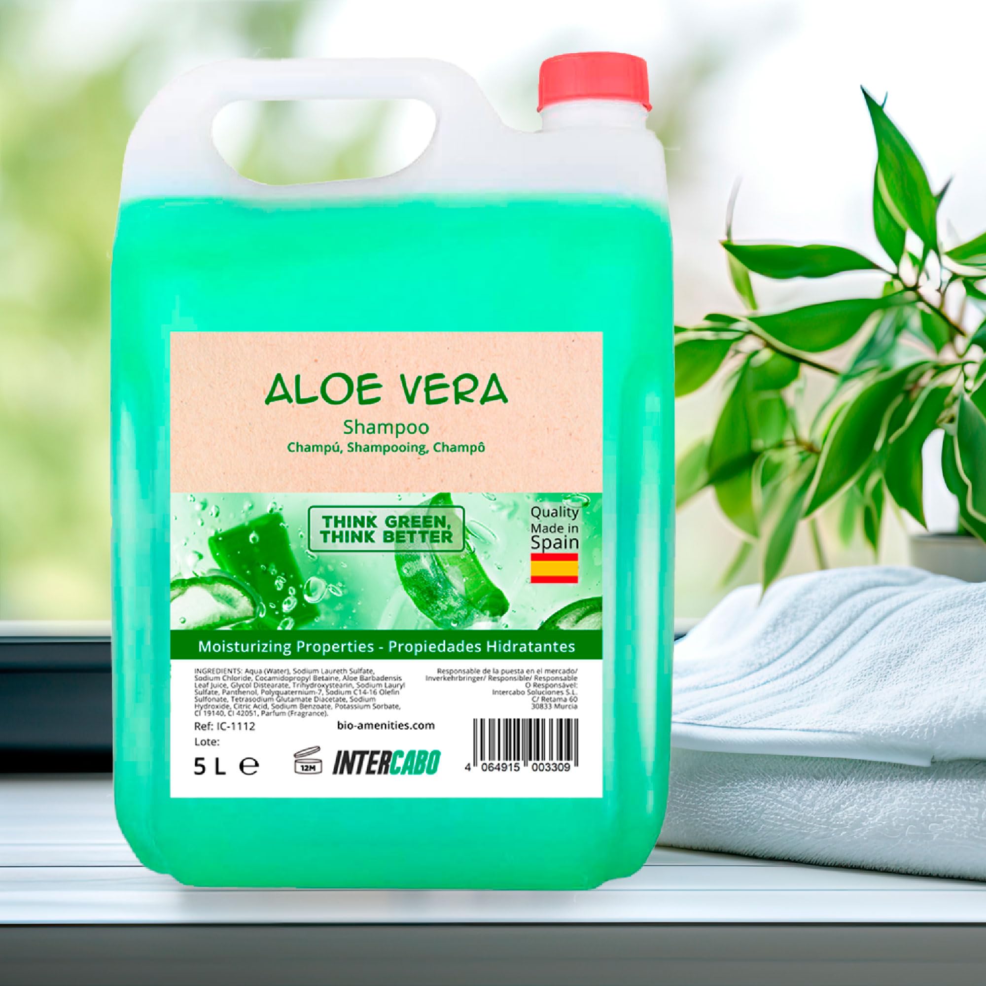2 × 5 L Aloe Vera Shampoo (10 L Gesamt) – Natürliche Formel für alle Haartypen – Sanfte Reinigung & Pflege – Großpackung für häufige Anwendung in Bädern, Fitnessstudios und Unterkünften