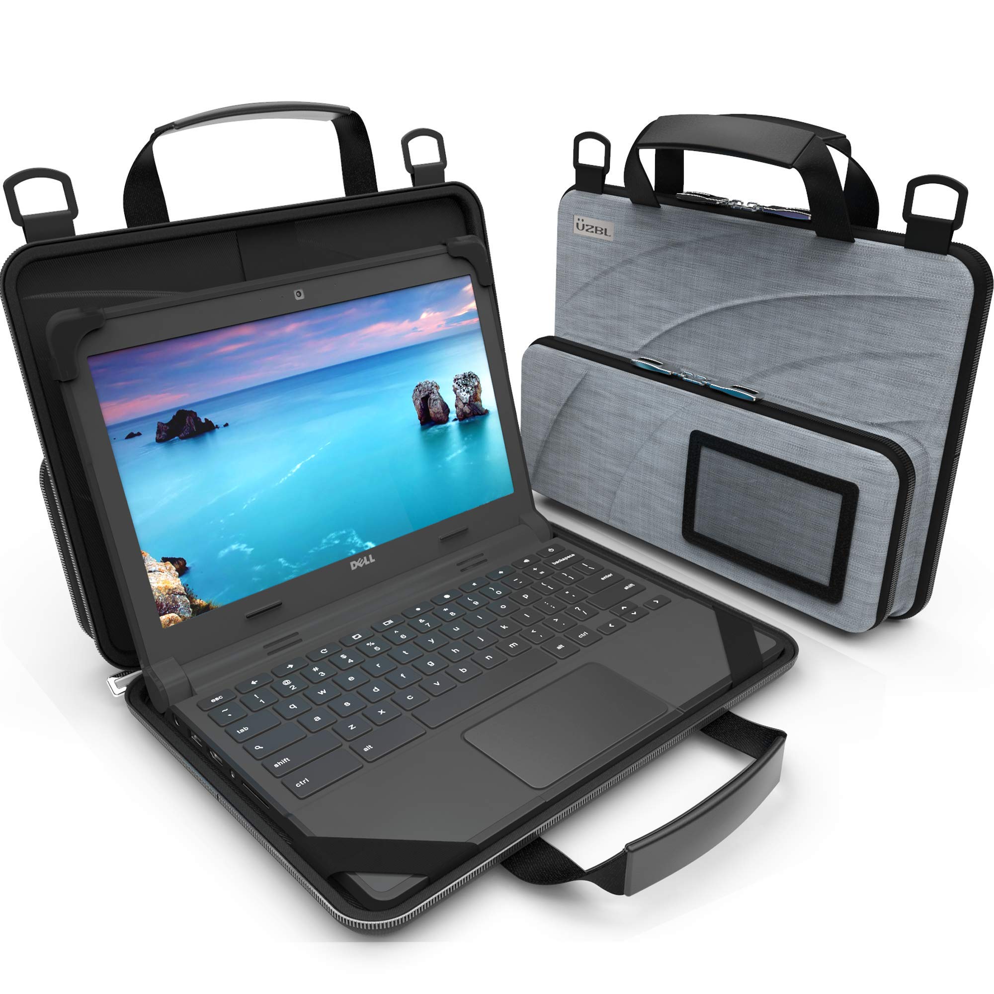 UZBL 11-11.6 inch Work-in Chromebook Laptop Case with Pouch and Shoulder Strap